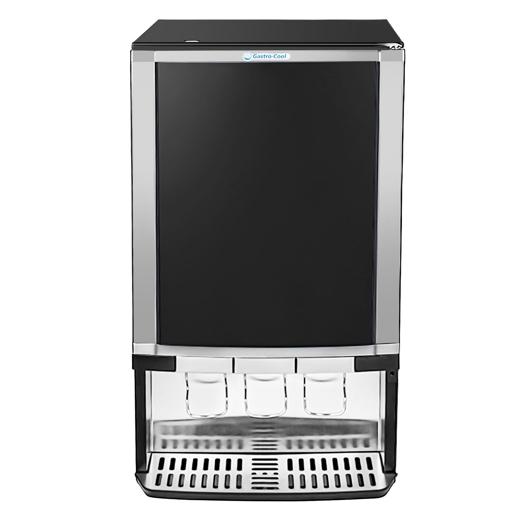 GASTRO-COOL | Dryckesdispenser (kall) - 480 mm - 65 liter - 1 glasdörr & ljusskylt i topp & LED-belysning - svart
