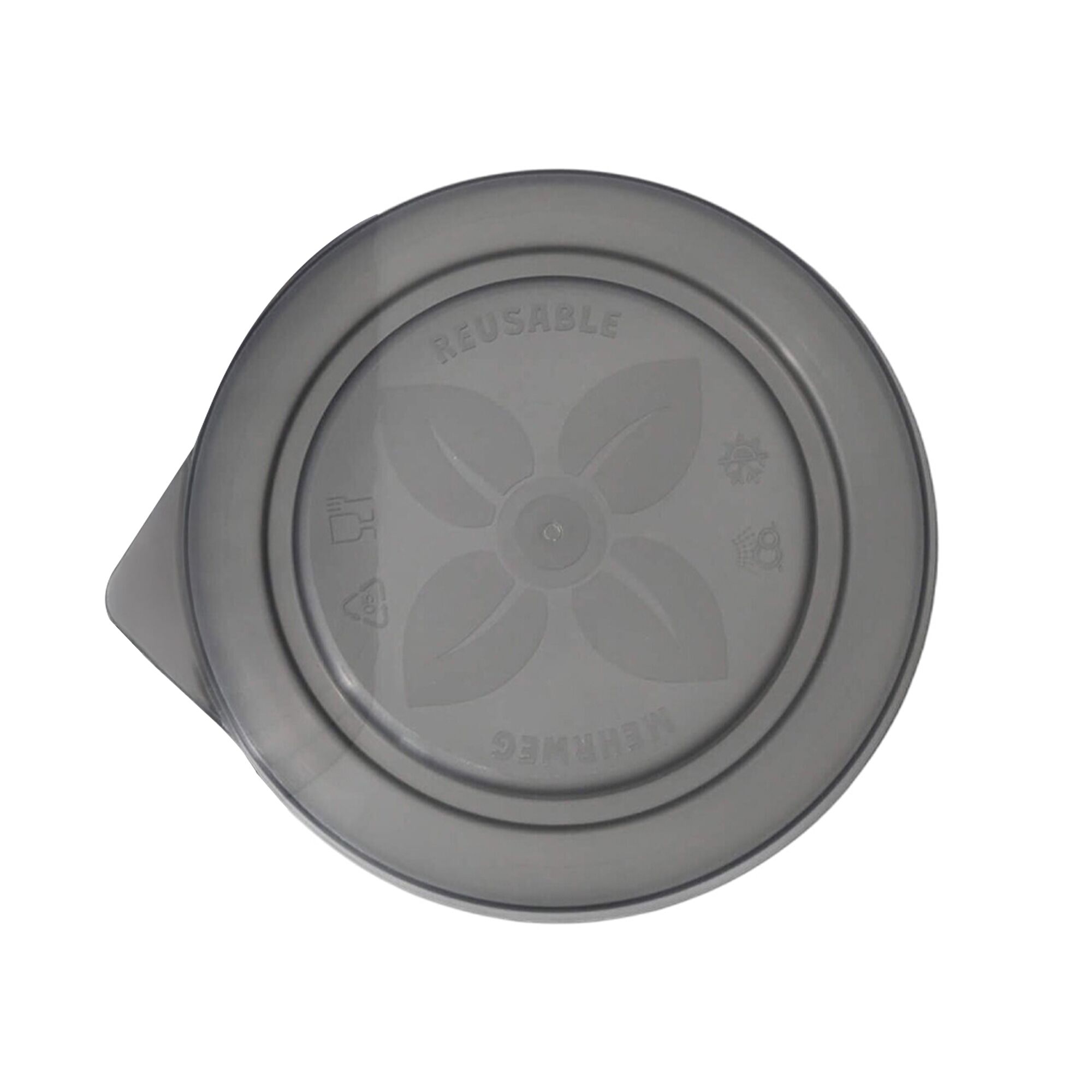 (165 pcs) Couvercle réutilisable - Gris - compatible avec gobelets Ø95mm