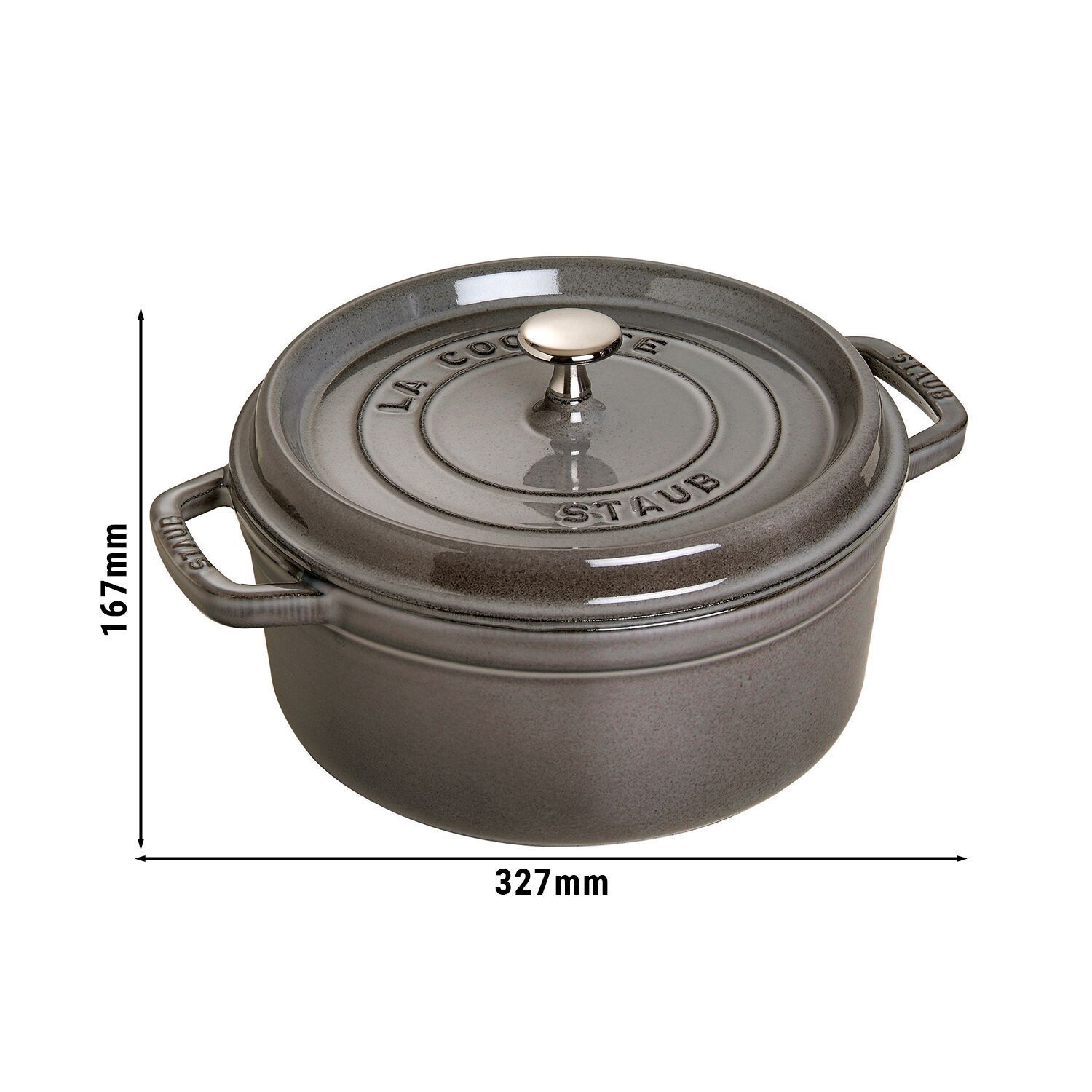 STAUB | LA COCOTTE - Cocotte - Ø 260mm - Gjutjärn - Grafitgrå