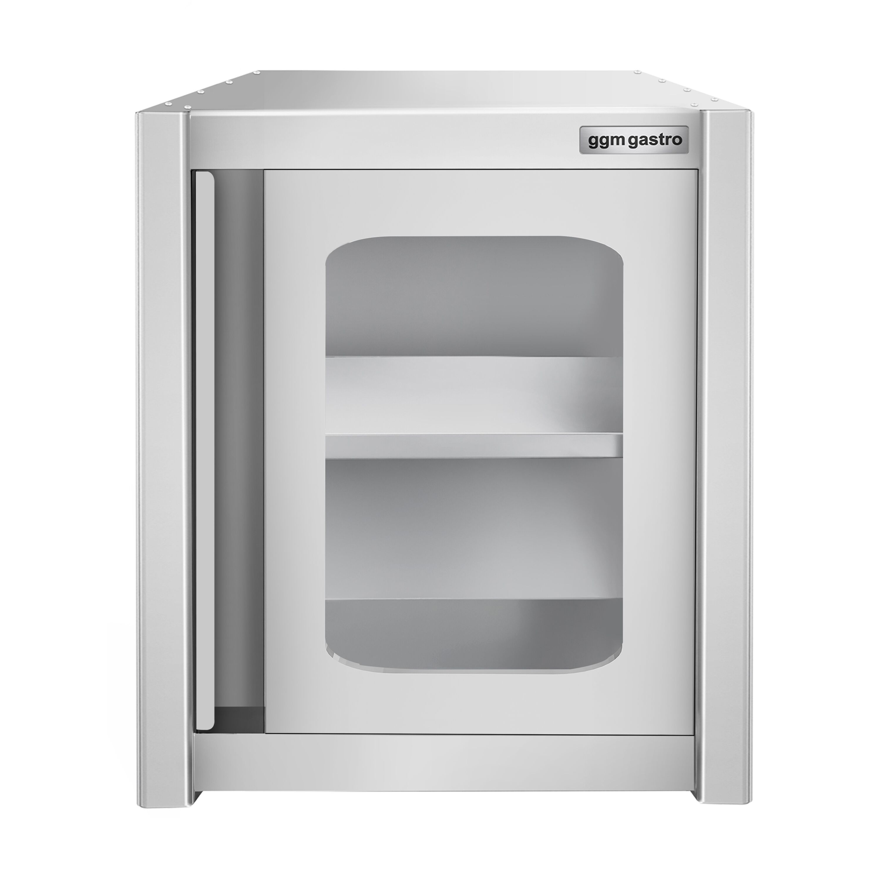 Armoire murale en acier inoxydable - 600x400mm - avec portes battantes vitrées - 650mm de haut