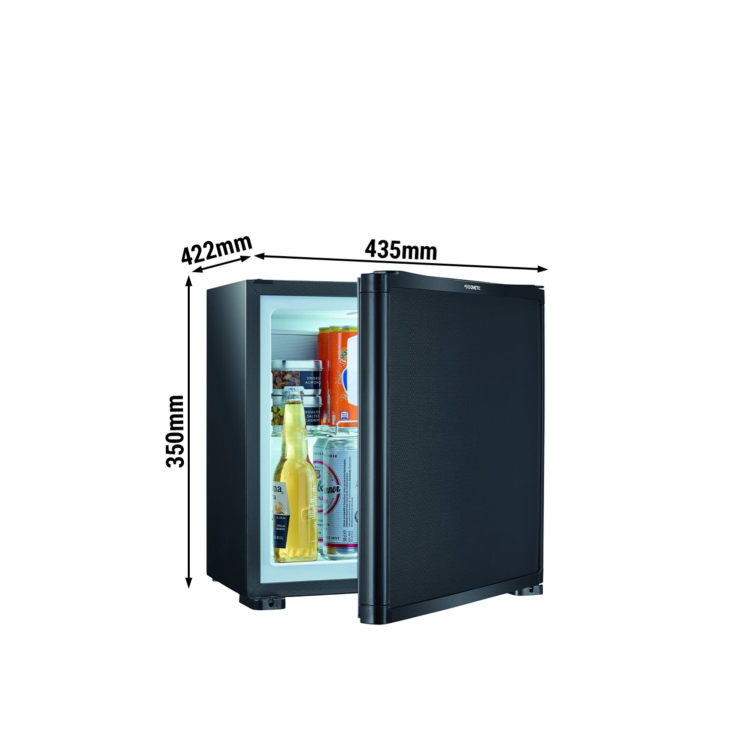 DOMETIC | Ψυγείο μίνι μπαρ - RH 418 NTEG - 422 mm - 20 λίτρα - με 1 γυάλινη πόρτα και άνοιγμα πόρτας προς τα αριστερά
