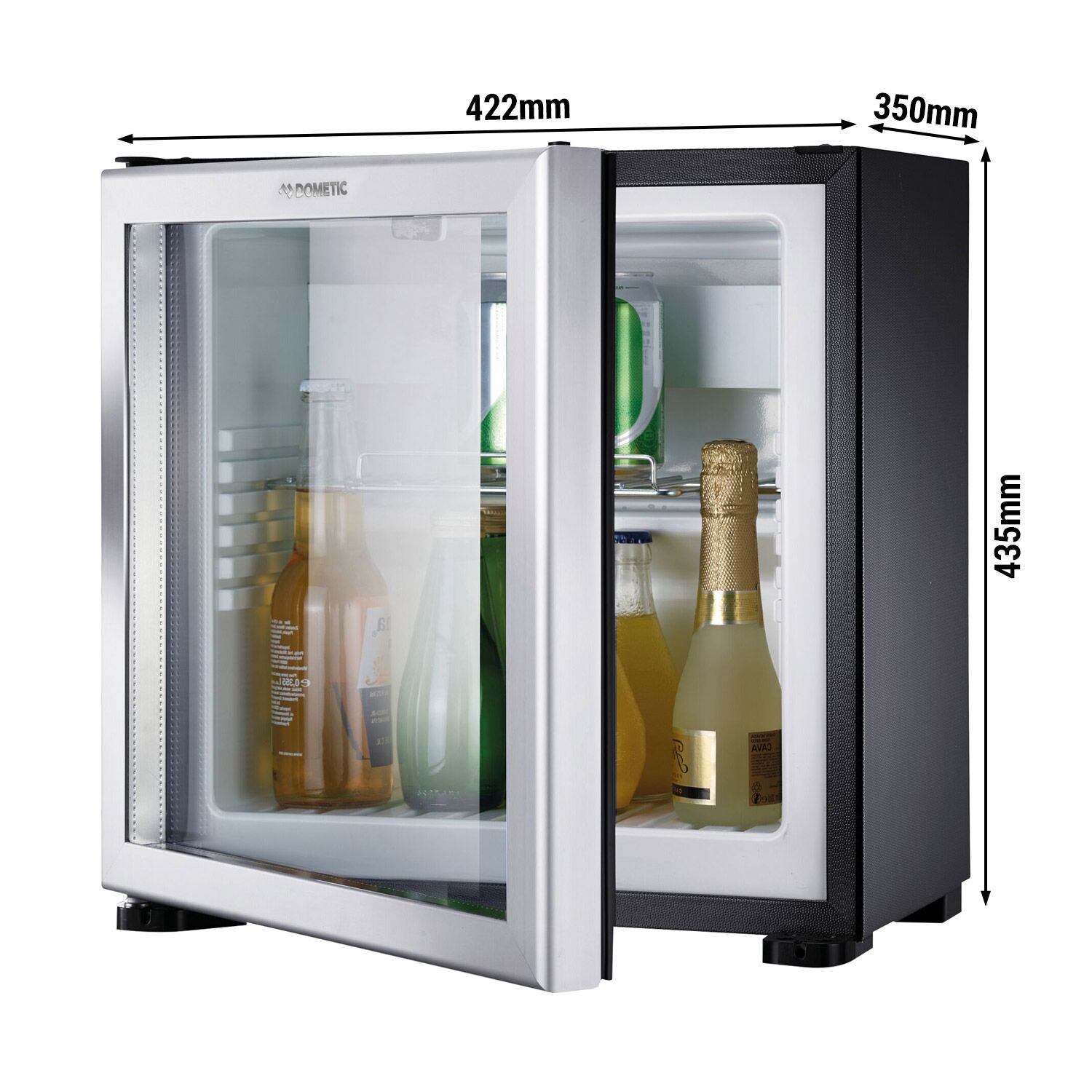 DOMETIC | Mini-bar Refrigerator - RH 418 NTEG - 422 mm - 20 liters - with 1 glass door & left-hand door hinge