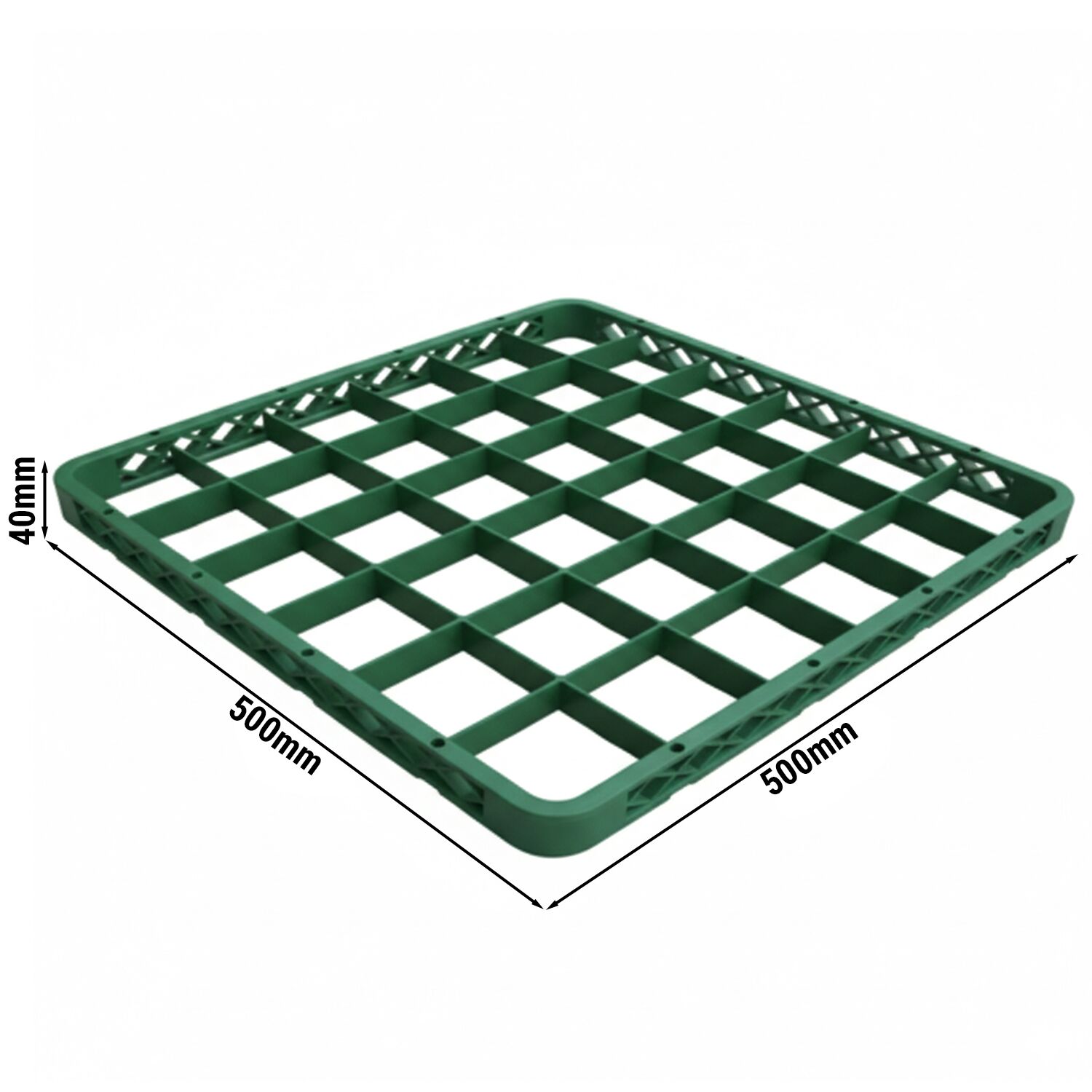 Rehausse de casier - 500x500mm - 36 compartiments - Vert - compatible GKU36N