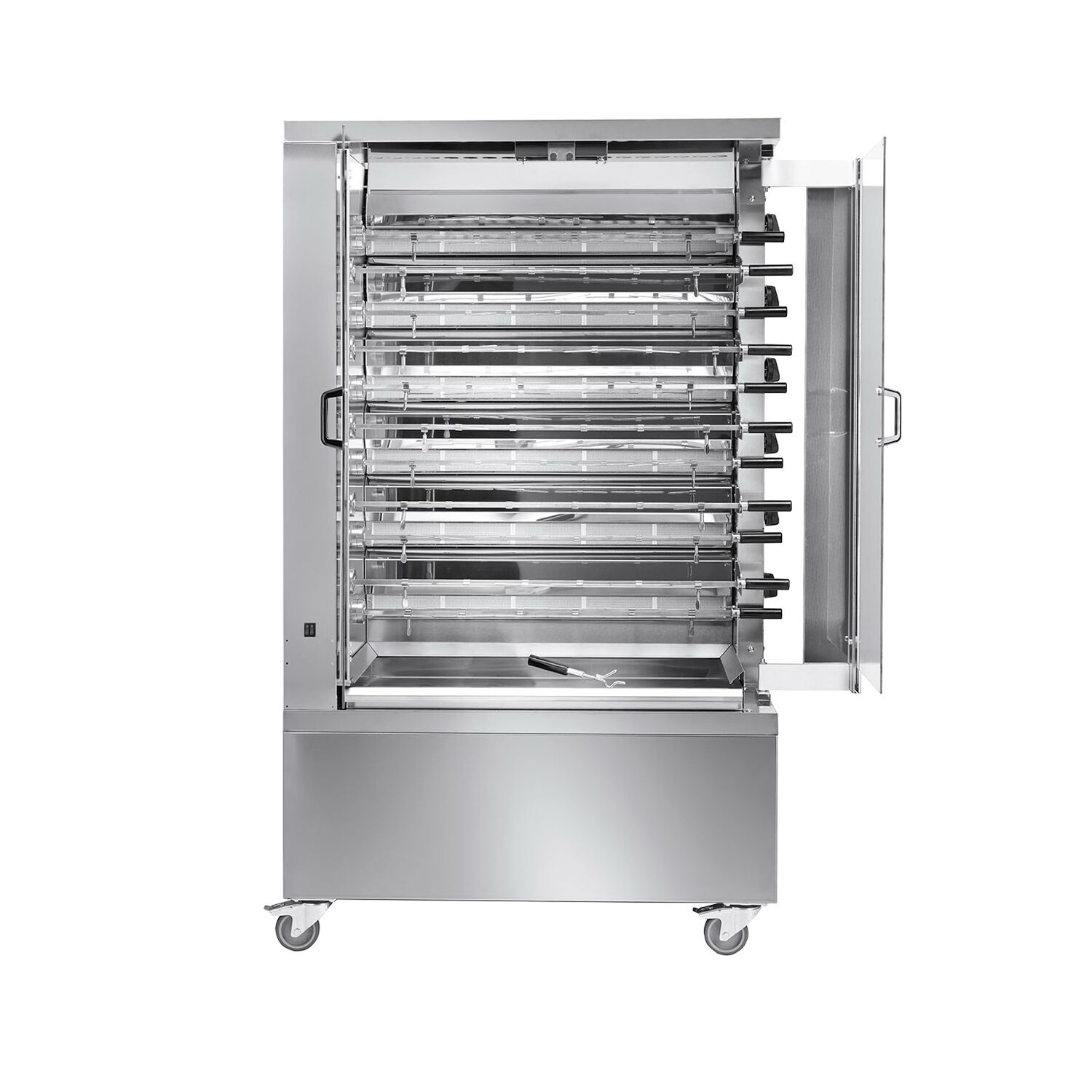 Gas kippengrill - 37,2kW - 11 spitten - voor 66 kippen