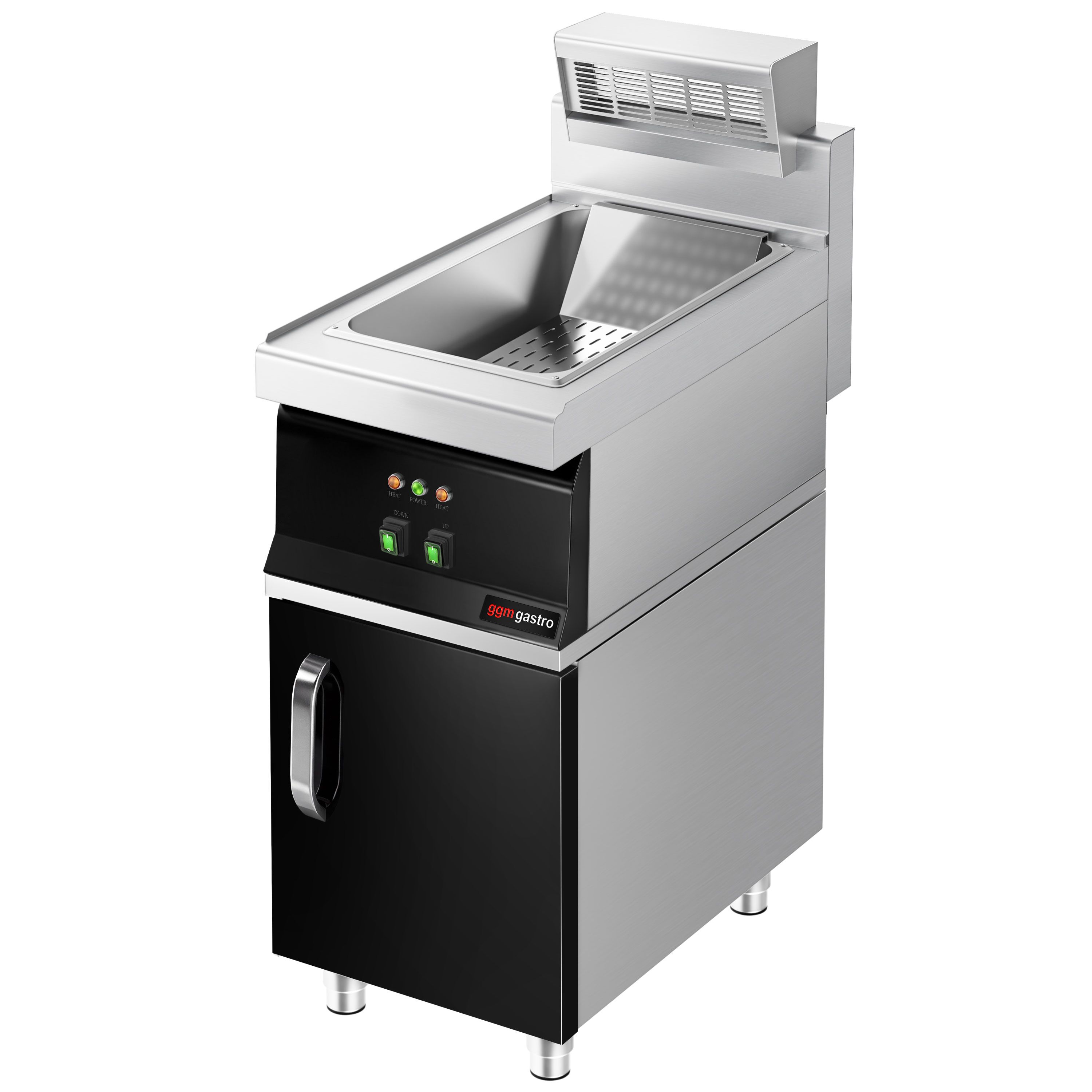 Electric Chip Scuttle - 1.17kW - 1x GN 1/1 - with base cupboard - 1 Door