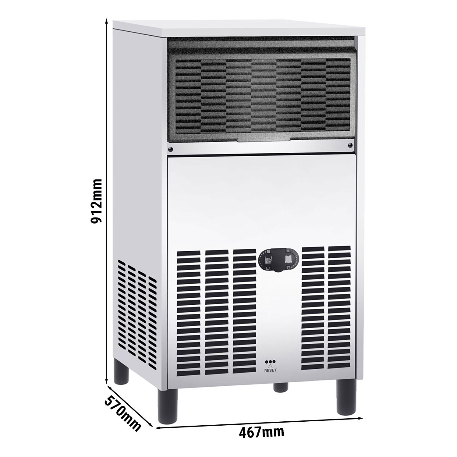 Machine à glaçons - Cylindre - 48 kg/24 h