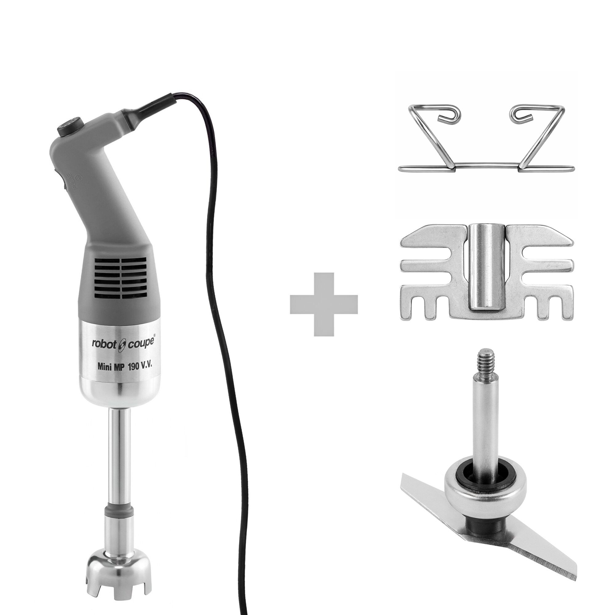 ROBOT COUPE | Mini MP 190 V.V. - Stabmixer inkl. Mixstab 190mm - 270 Watt - 2000 bis 12.500 U/min - 9 Geschwindigkeiten