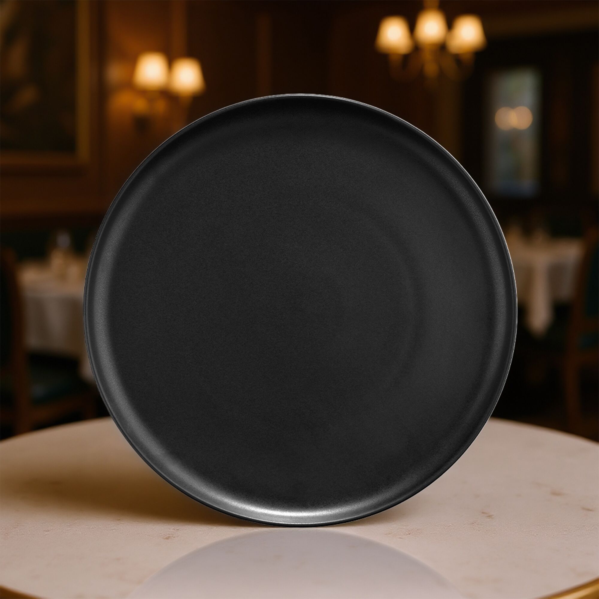 (12 pièces) Assiette à Pizza en Porcelaine - Ø 310 mm - Noir
