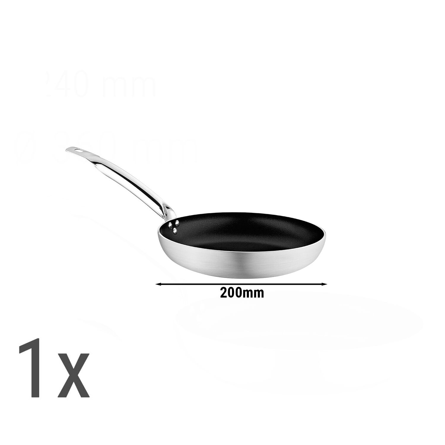 (6 pièces) Set de poêles à frire - Aluminium - 6 pièces