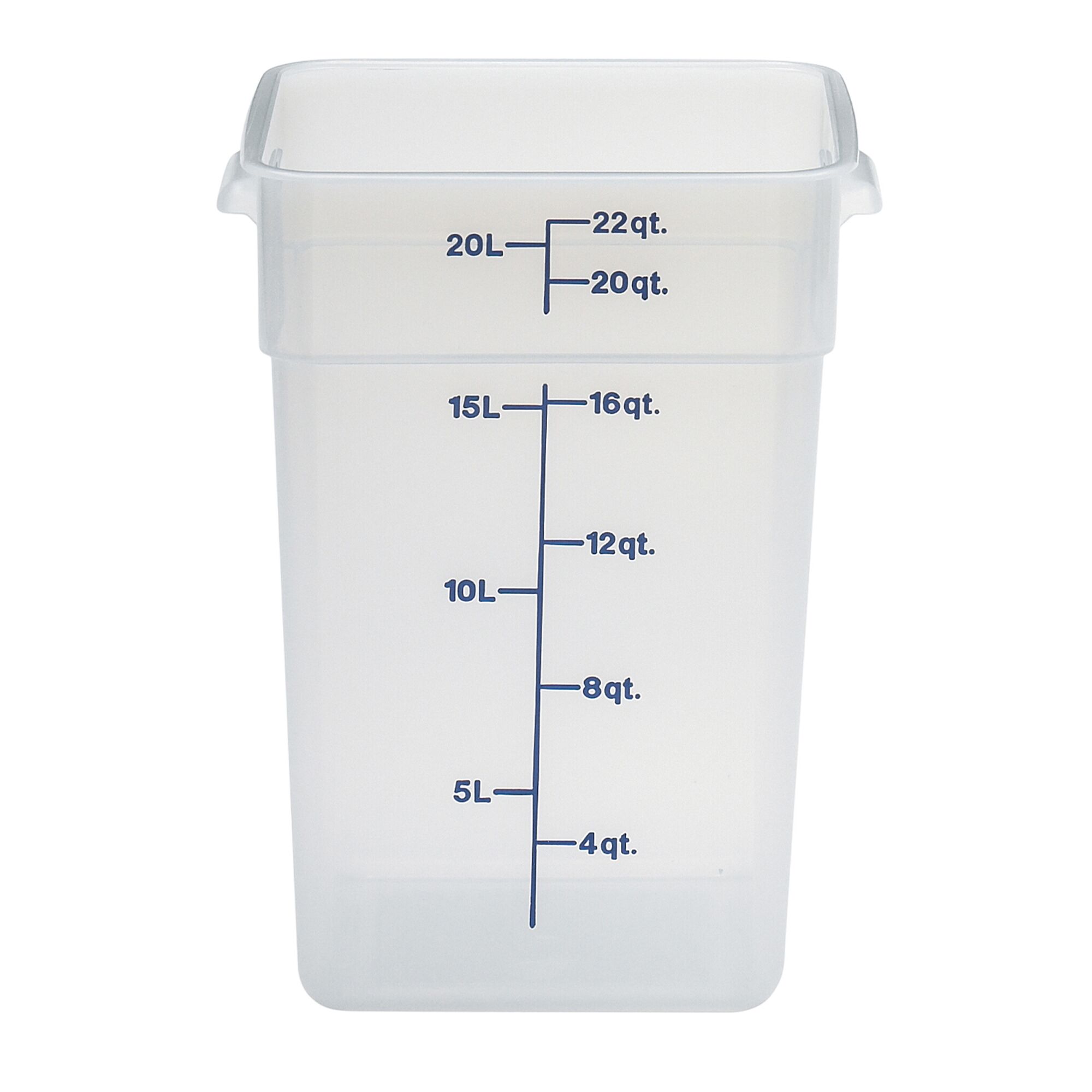 (6 pièces) CAMBRO | CAMSQUARES® – Récipient – 20,8 litres – transparent