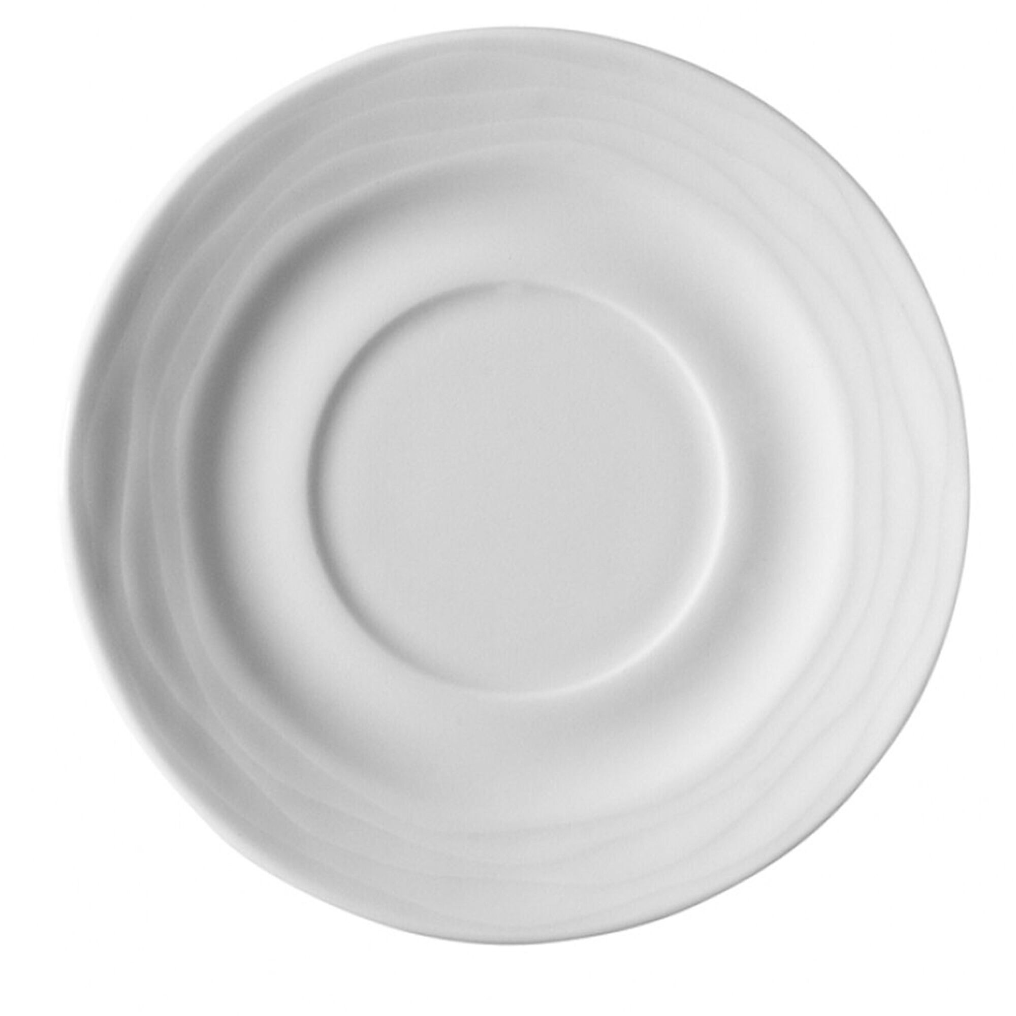 (24 pcs) SEA WAVE - Soucoupe à café / thé - Ø110mm - Blanc