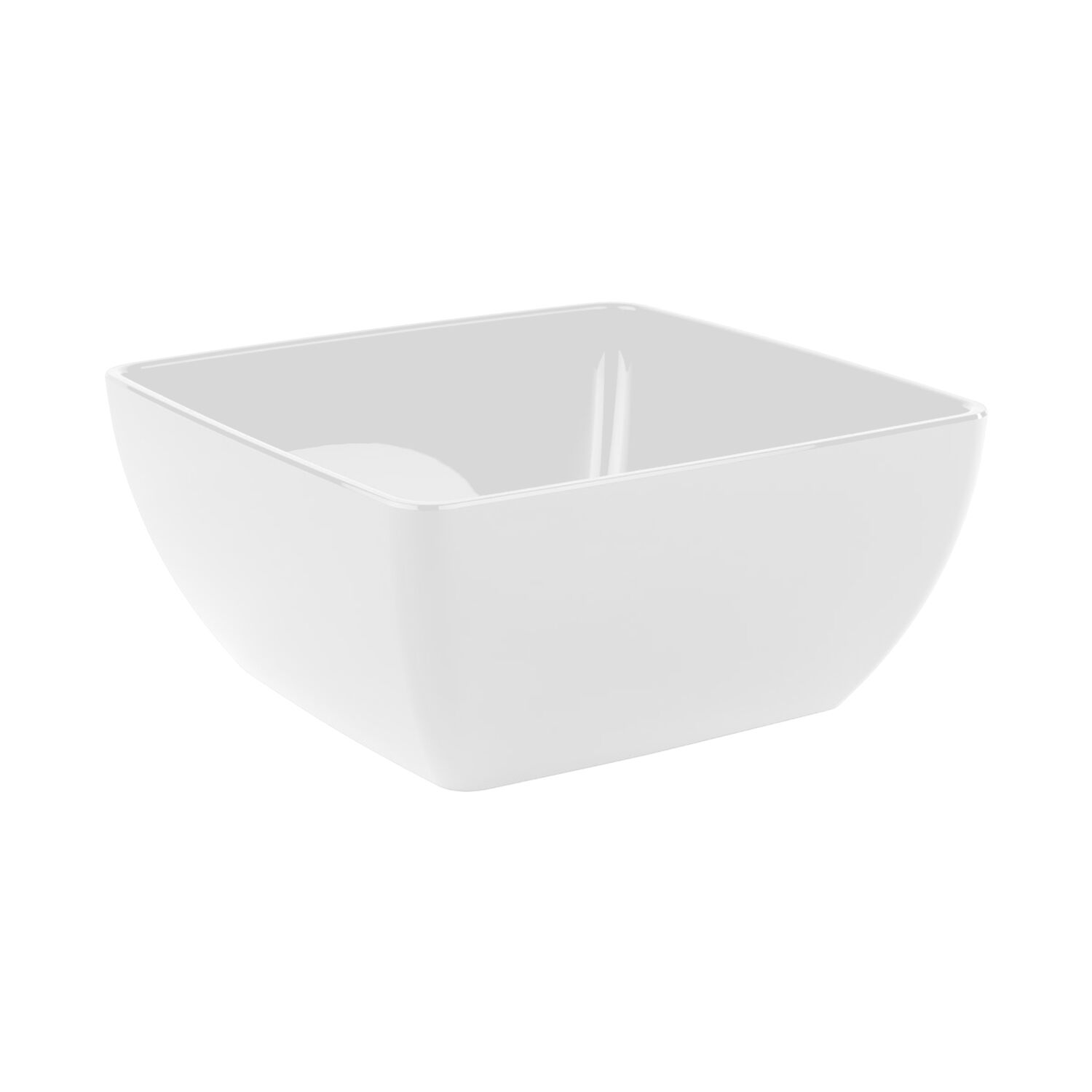 (6 pcs) Coupe - FRIENDLY - PET - 1,5L - carré - 190x190mm - Profondeur : 90mm - Blanc