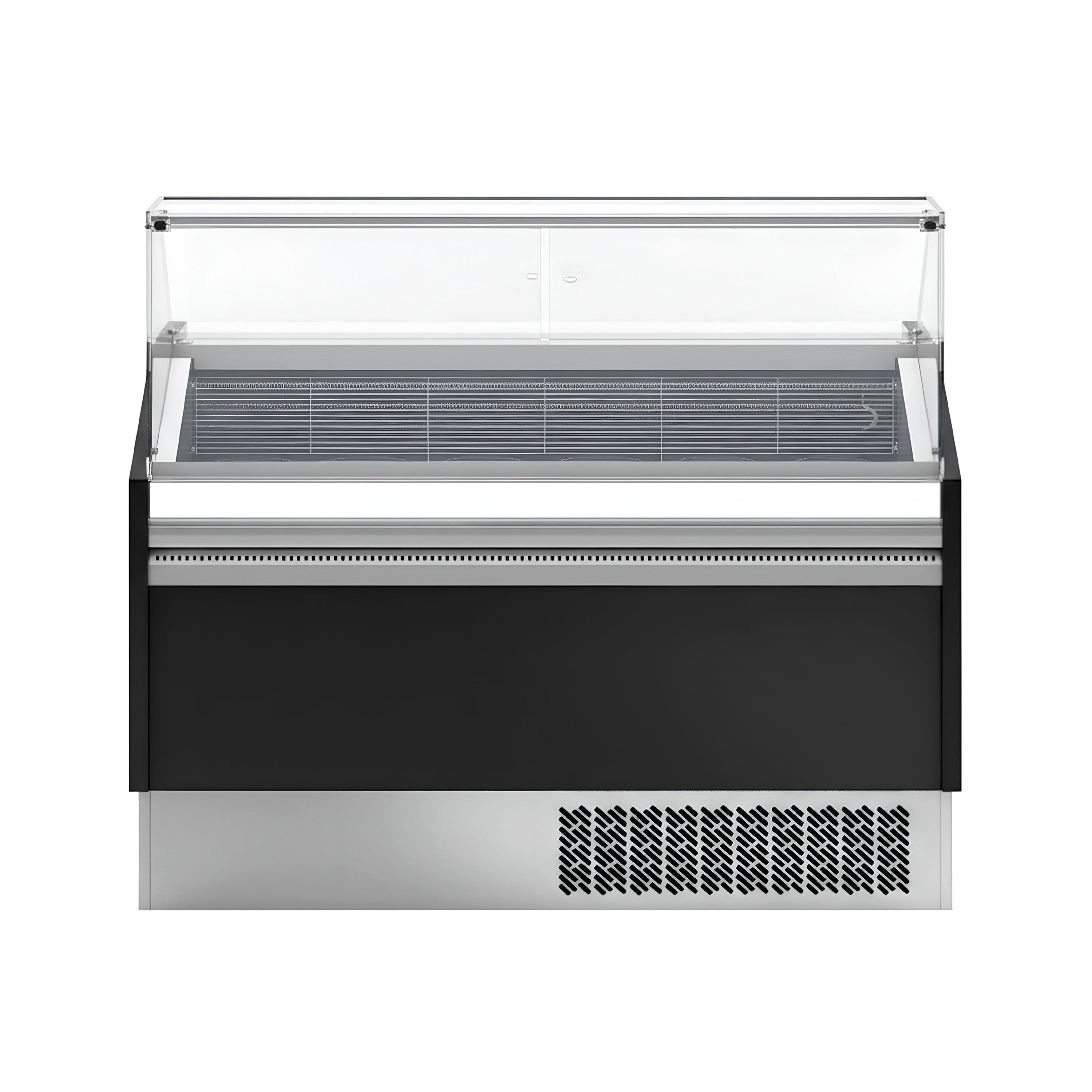 Vitrine à glace LEVI – 1310 mm – refroidissement statique – pour 7+7 bacs à glace de 5 litres – Noir
