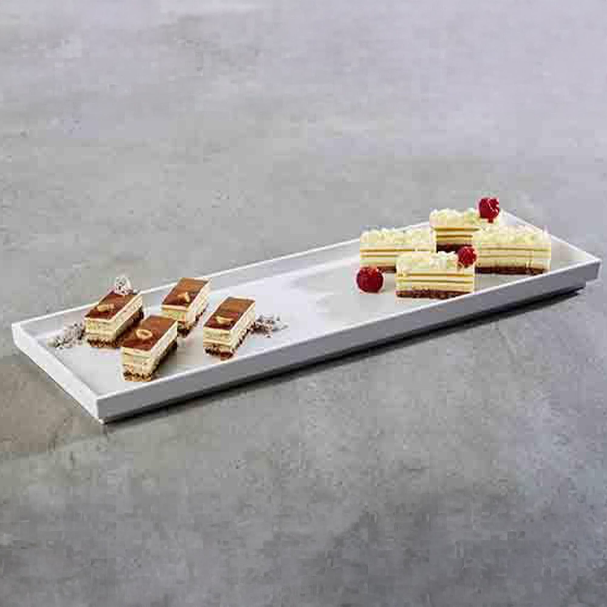(6 pièces) Plateau GN 2/4 – ASIA PLUS – Mélamine – Hauteur : 30 mm – Blanc