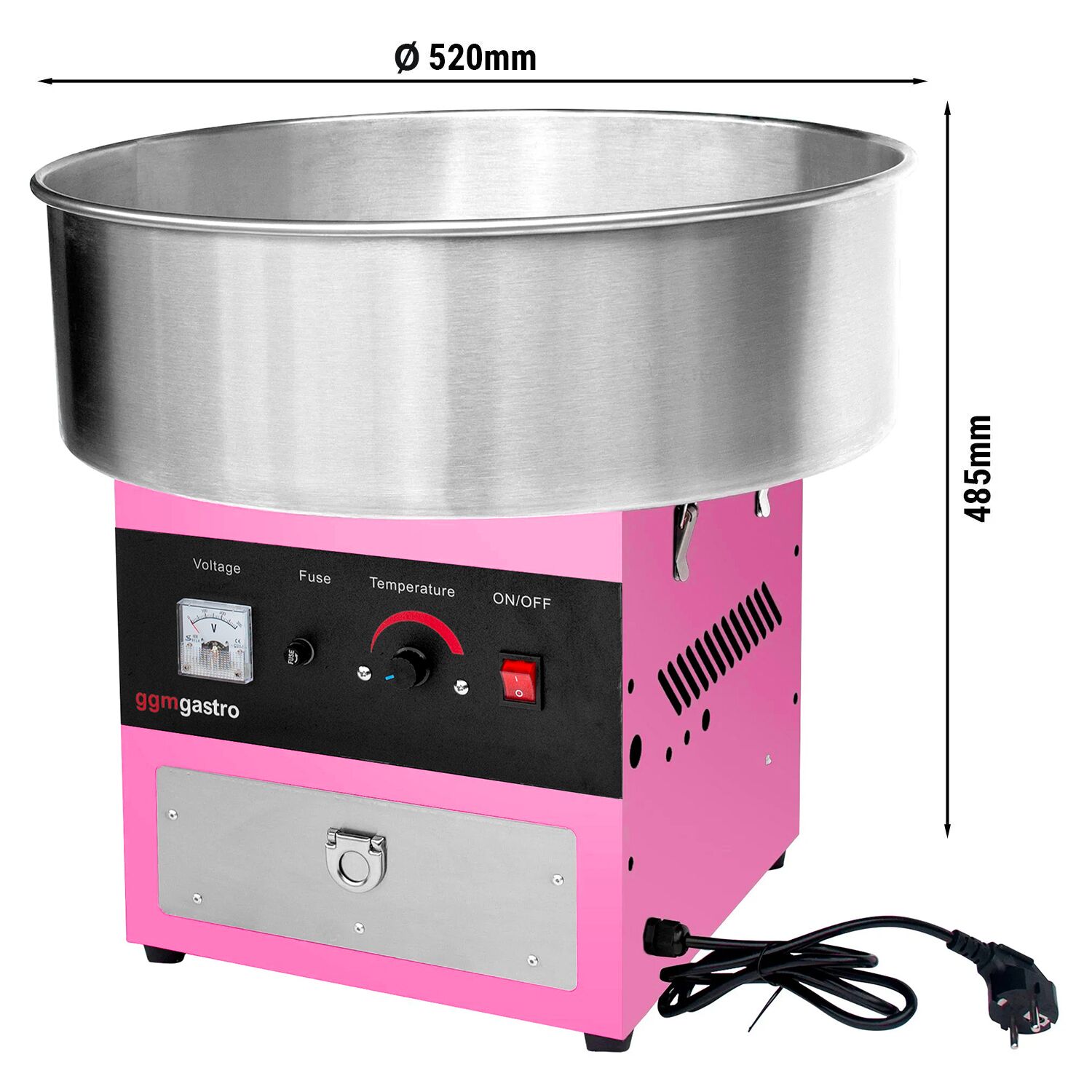 Machine à barbe à papa - Ø 520 mm - 950 watts - Rose