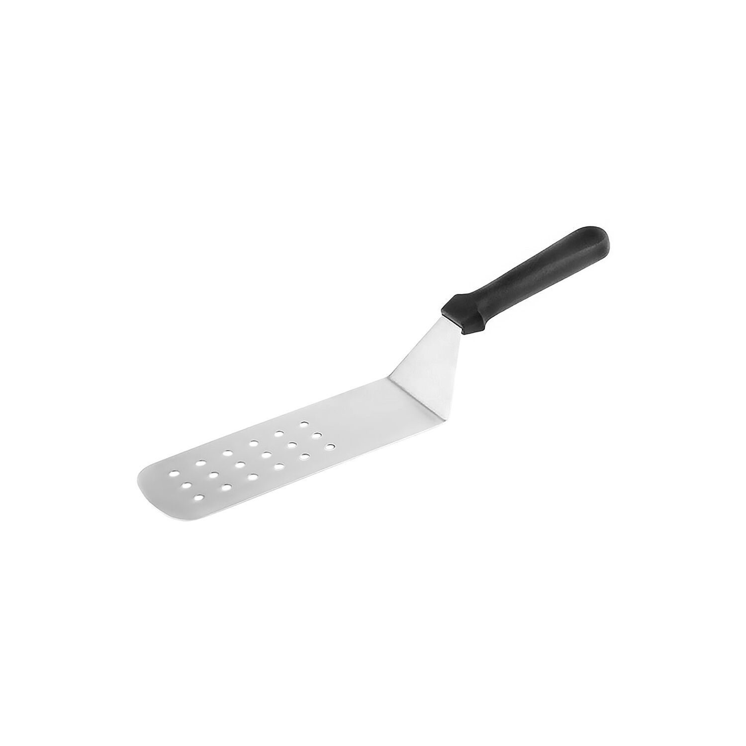 Spatule - Longueur: 370mm - 75x370mm - perforée - lame en acier inoxydable flexible - avec manche en polypropylène