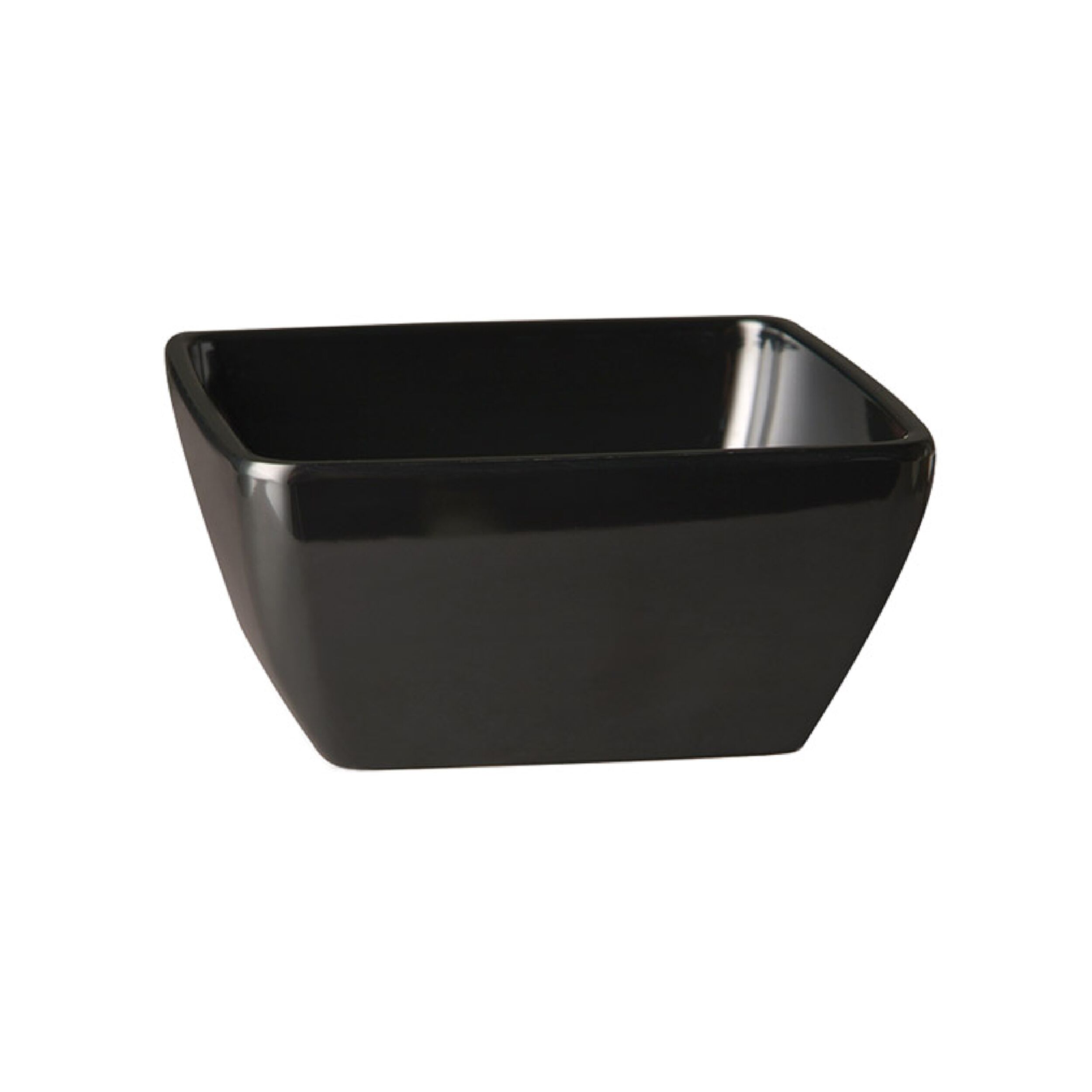 (6 pcs) Coupe - PURE - Mélamine - 0,4L - carré - 125x125mm - Profondeur : 60mm - Noir