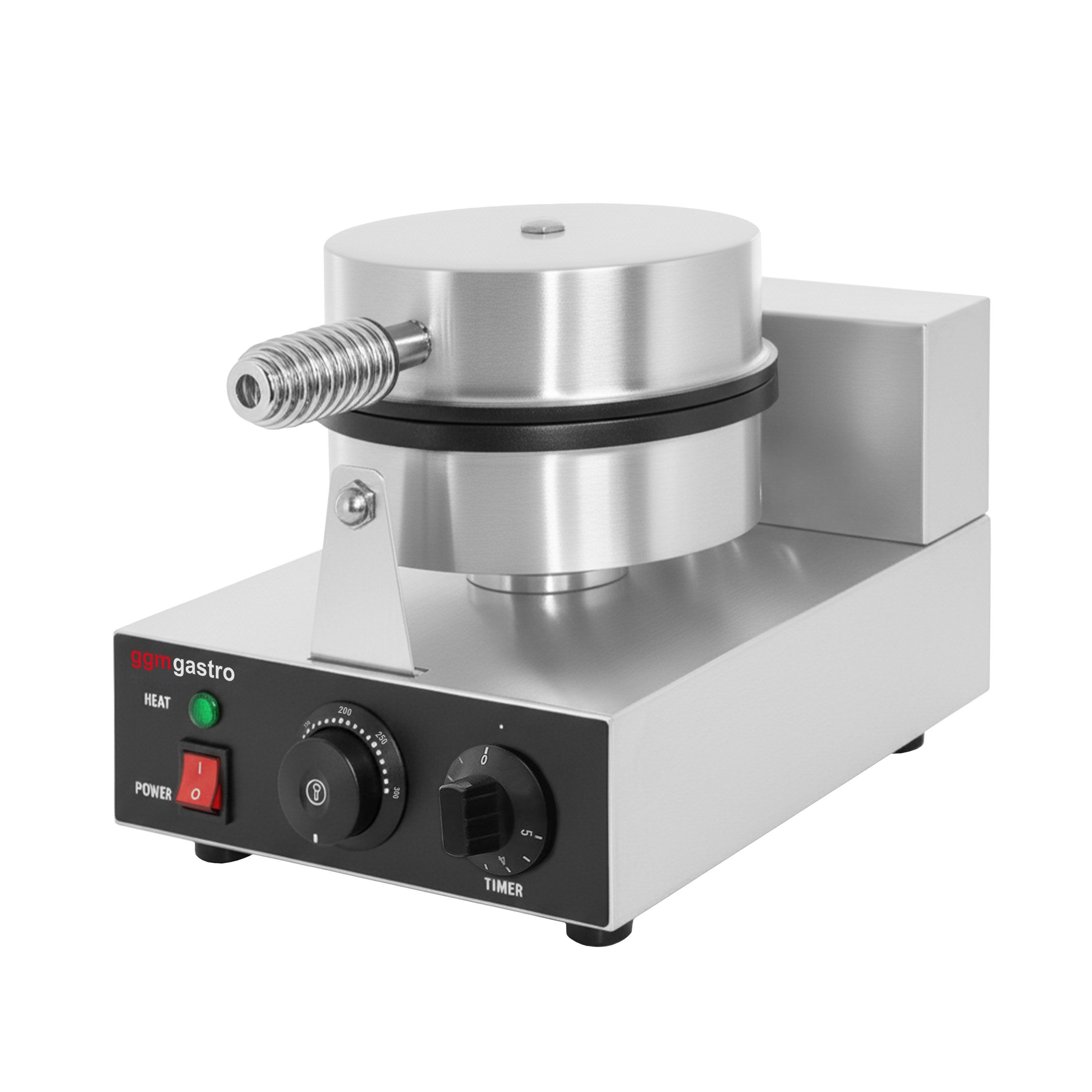 Gaufrier – simple – manuel – 1,3 kW – Forme : cornet de glace – Ø 190 mm