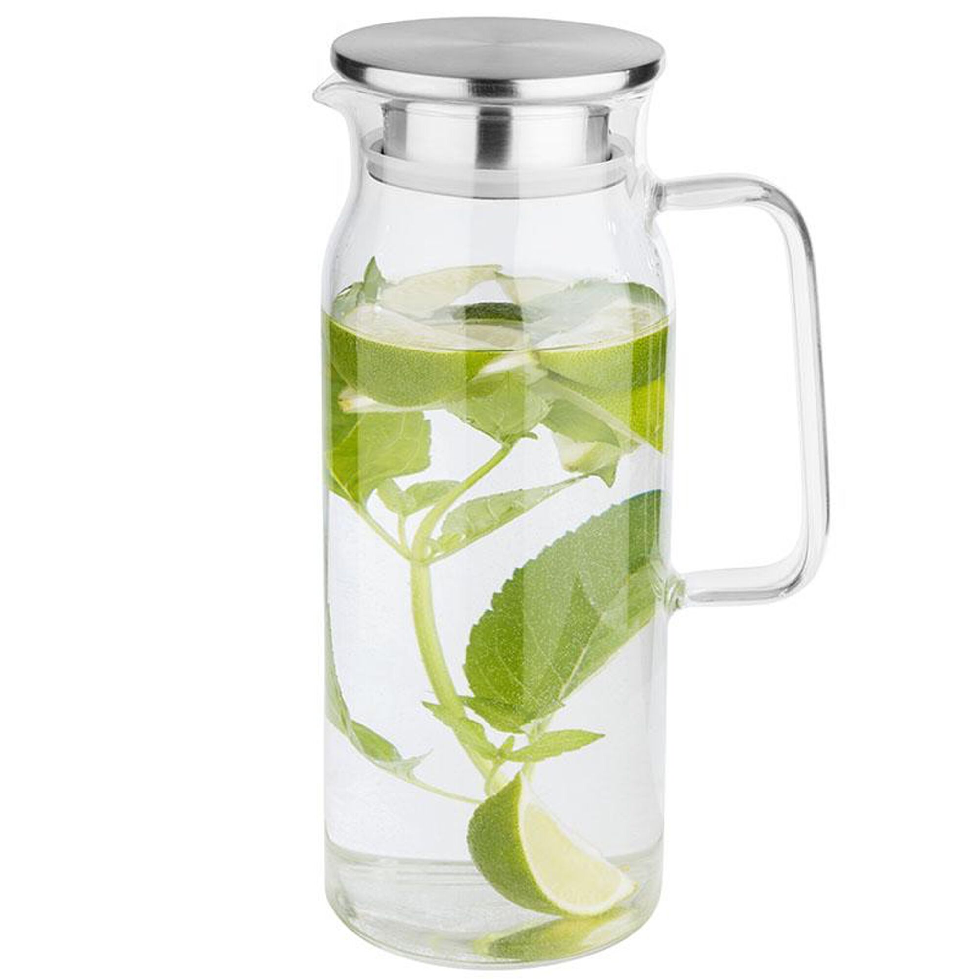 (6 st) Karaff Set - 1,5 l - Glas - lock med sil