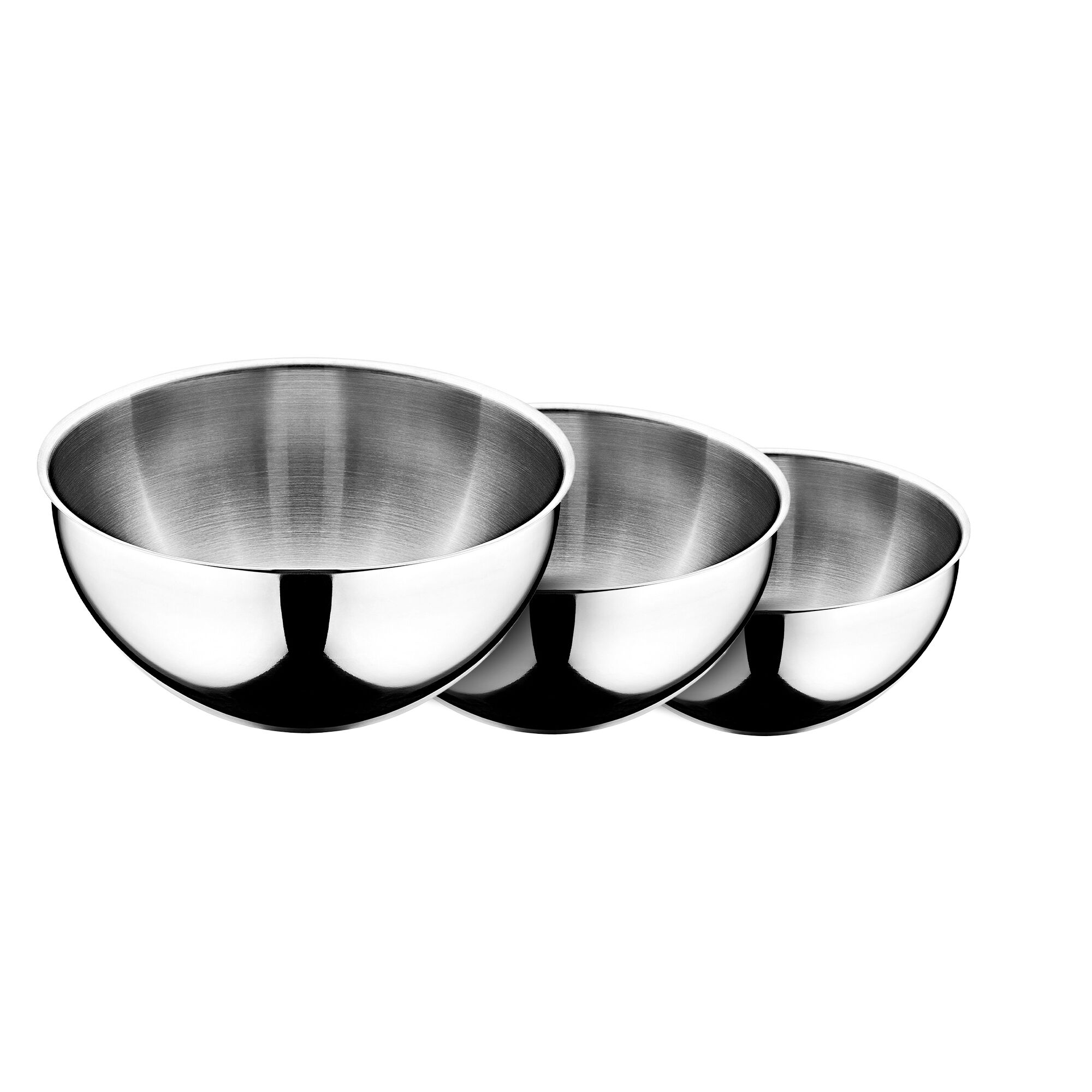 (3 szt.) Miska do mieszania - 3-elementowy zestaw - Stal nierdzewna - rund - Ø 160,200,240mm