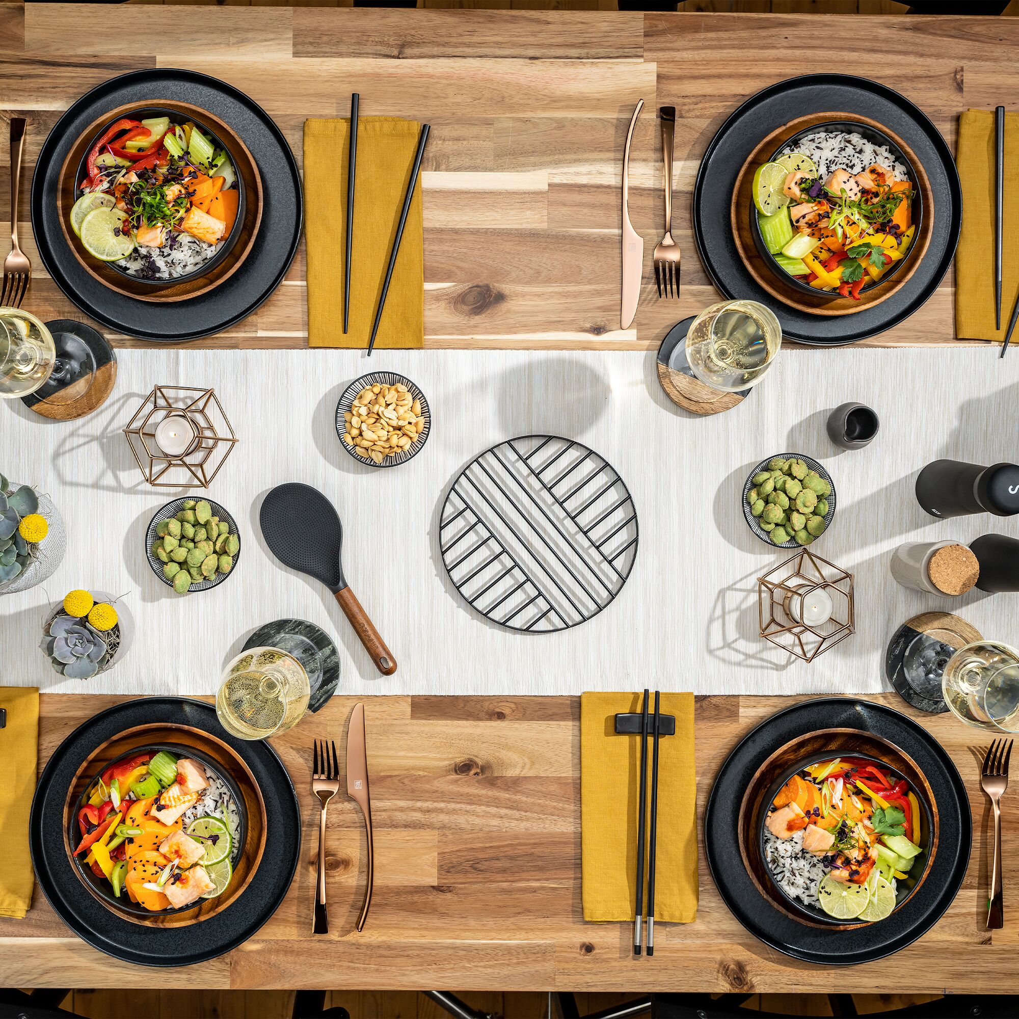 (10 pieces) ZWILLING | Chopstick & Soup Spoon Set – 4 pairs + 2 spoons - 18/10 stainless steel