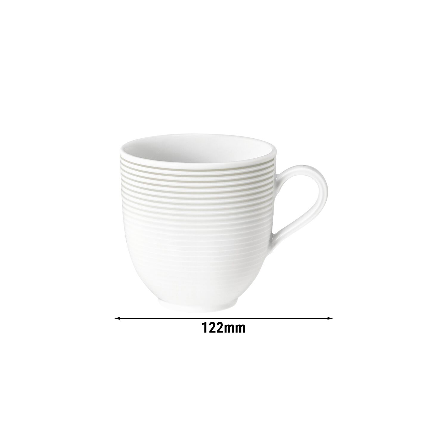(6 stuks) SELTMANN WEIDEN | Latte kop - 0,37 liter - Parelgrijs