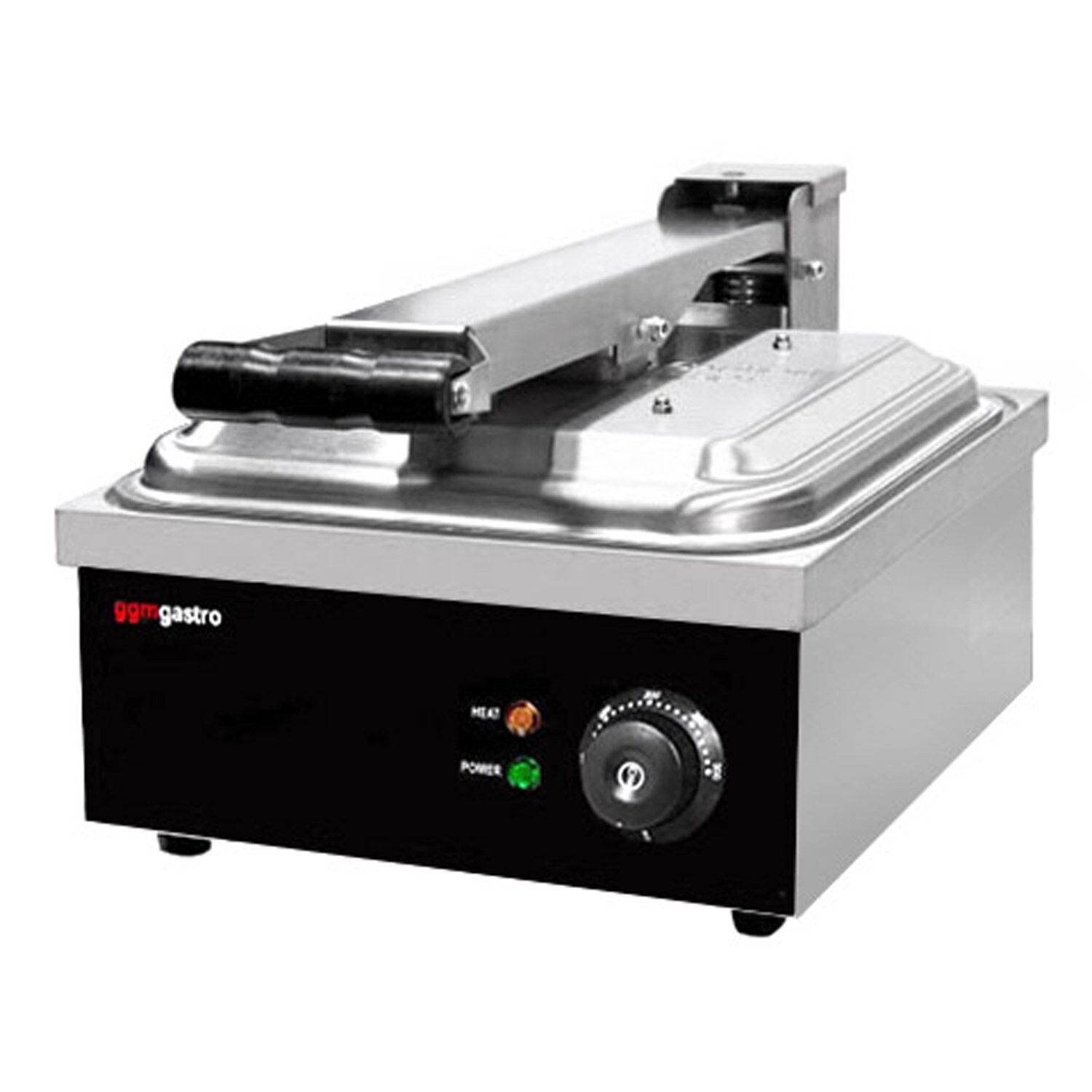 Presse à Panini / Gril de contact - 2,2kW - Plaques lisses - Surface de cuisson : 350x330mm