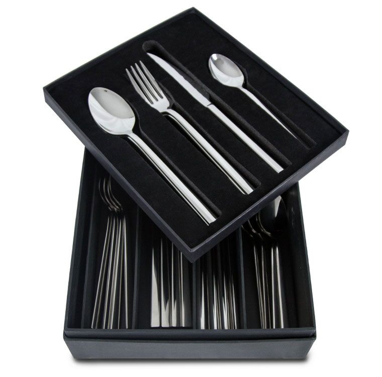 Ensemble de couverts Giancarlo - Acier inoxydable 18/10 - incl. boîte à couverts - 24 pièces