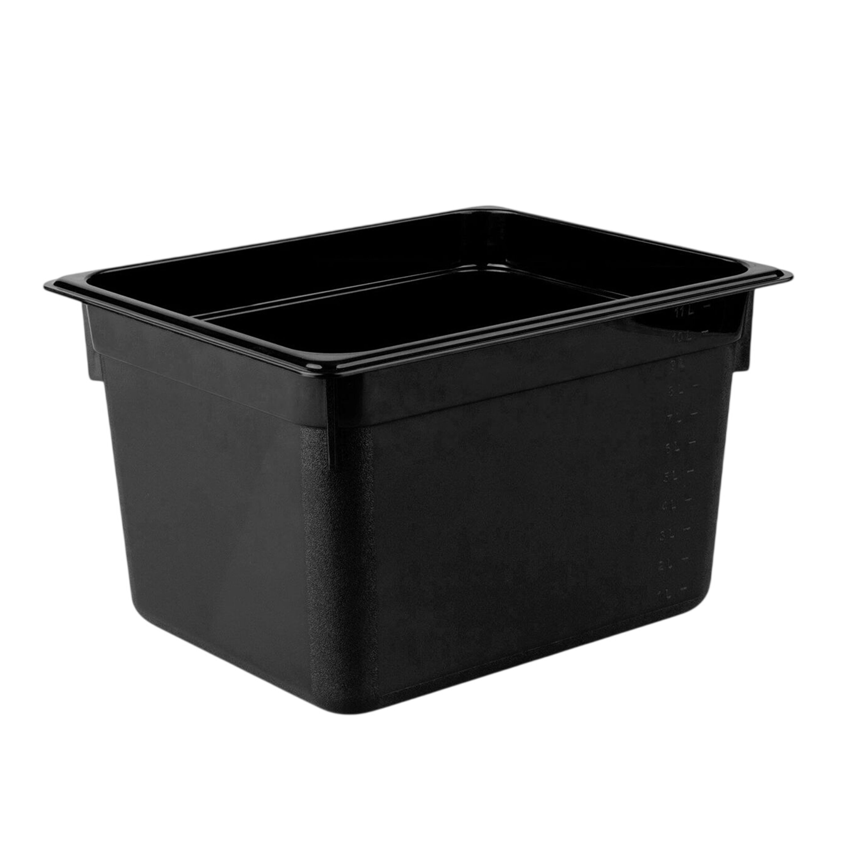 (12 stuks) Polycarbonaat GN-bak GN 1/2 - zwart