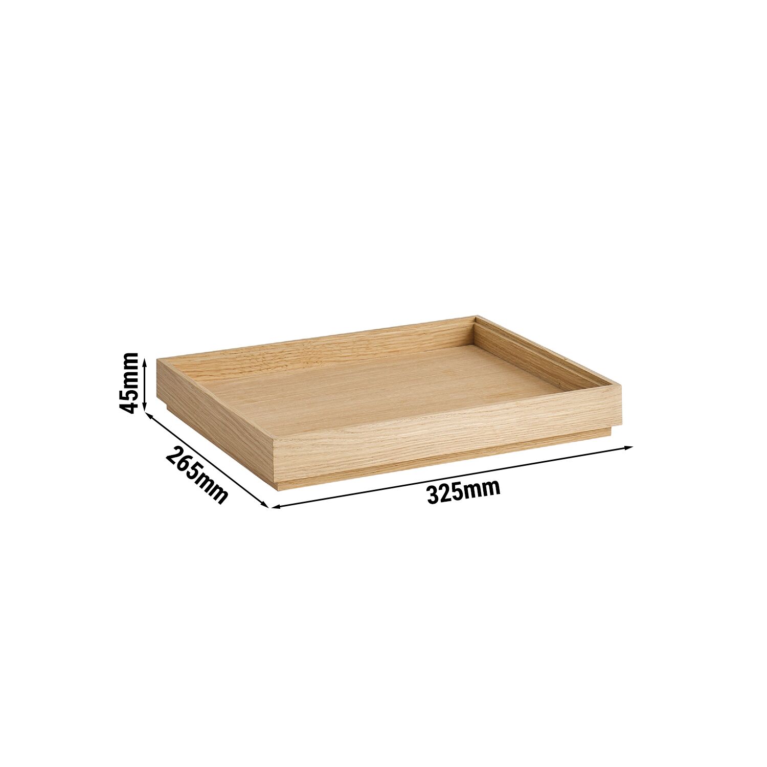Caisse pour buffet - VALO - Bois d’acacia - Brun - Hauteur:45mm - compatible avec GN 1/2