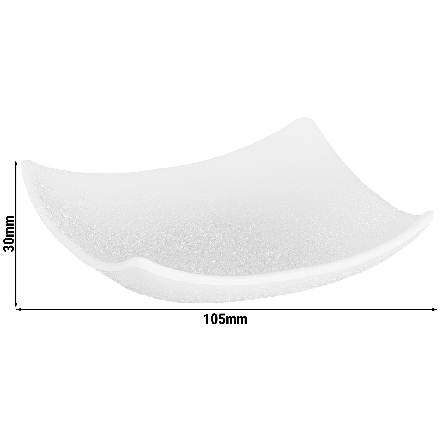 (6 pièces) Coupelles à sauce - ZEN - Melamine - 60 ml - 105 x 105 mm - Blanc