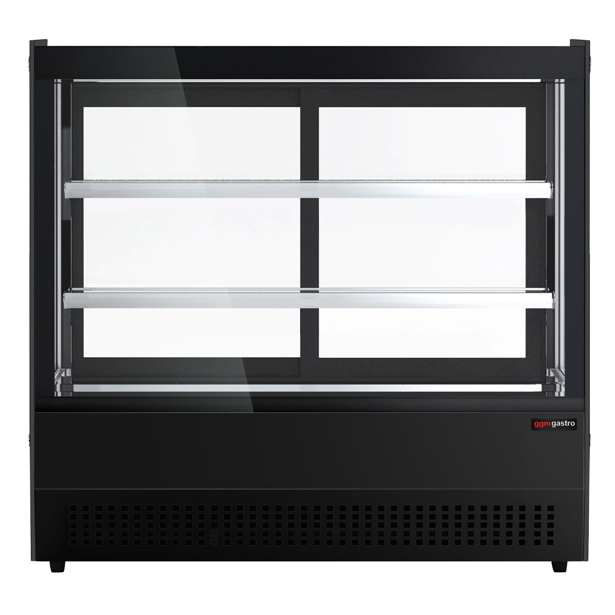 Vitrine réfrigérée de table - 120L - 700mm - Double vitrage - avec 2 étagères en verre - portes coulissantes vitrées arrière