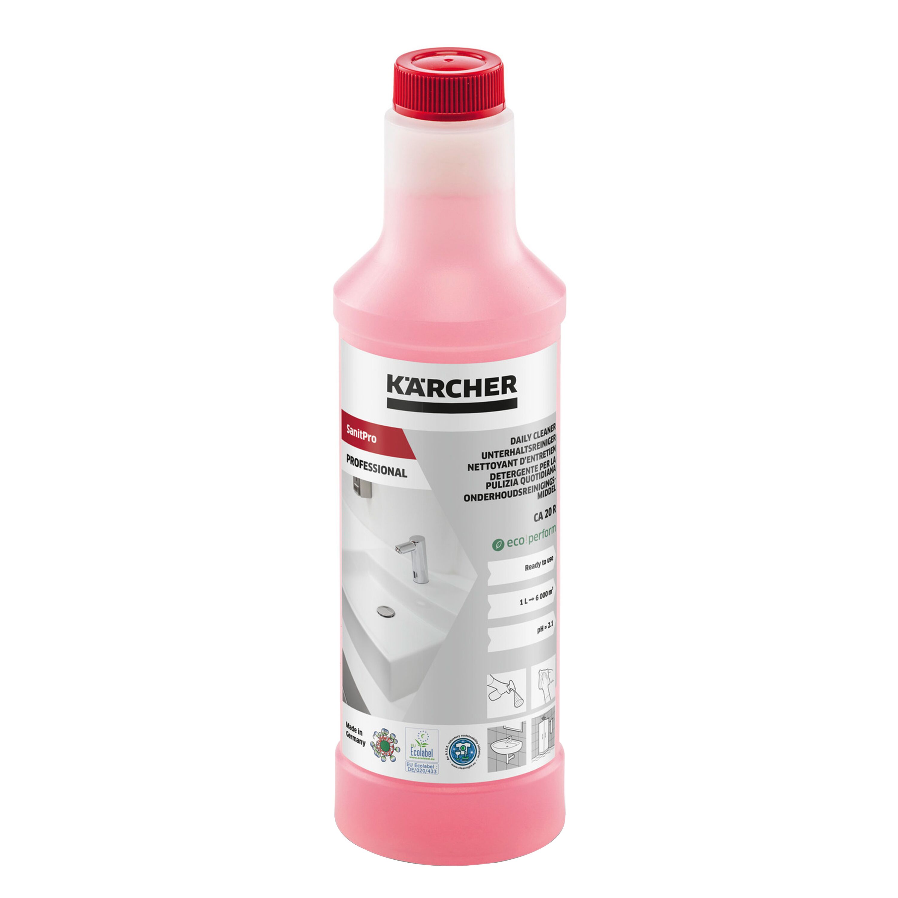 (12 pièces) Kärcher | SanitPro nettoyant d'entretien CA 20 R eco!perform - 500ml