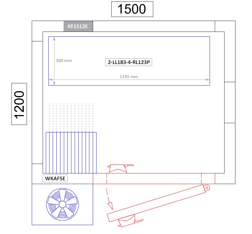 Étagère de base en aluminium - 1195 x 1800 mm - Capacité de charge : 600 kg