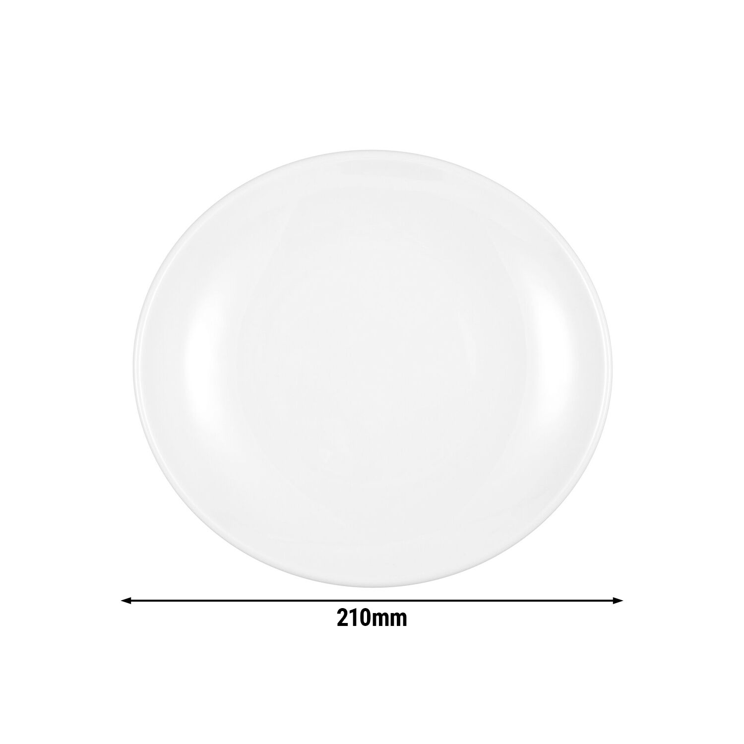 (6 pièces) SELTMANN WEIDEN | Assiette - plate ovale - 210x192 mm - Blanc         