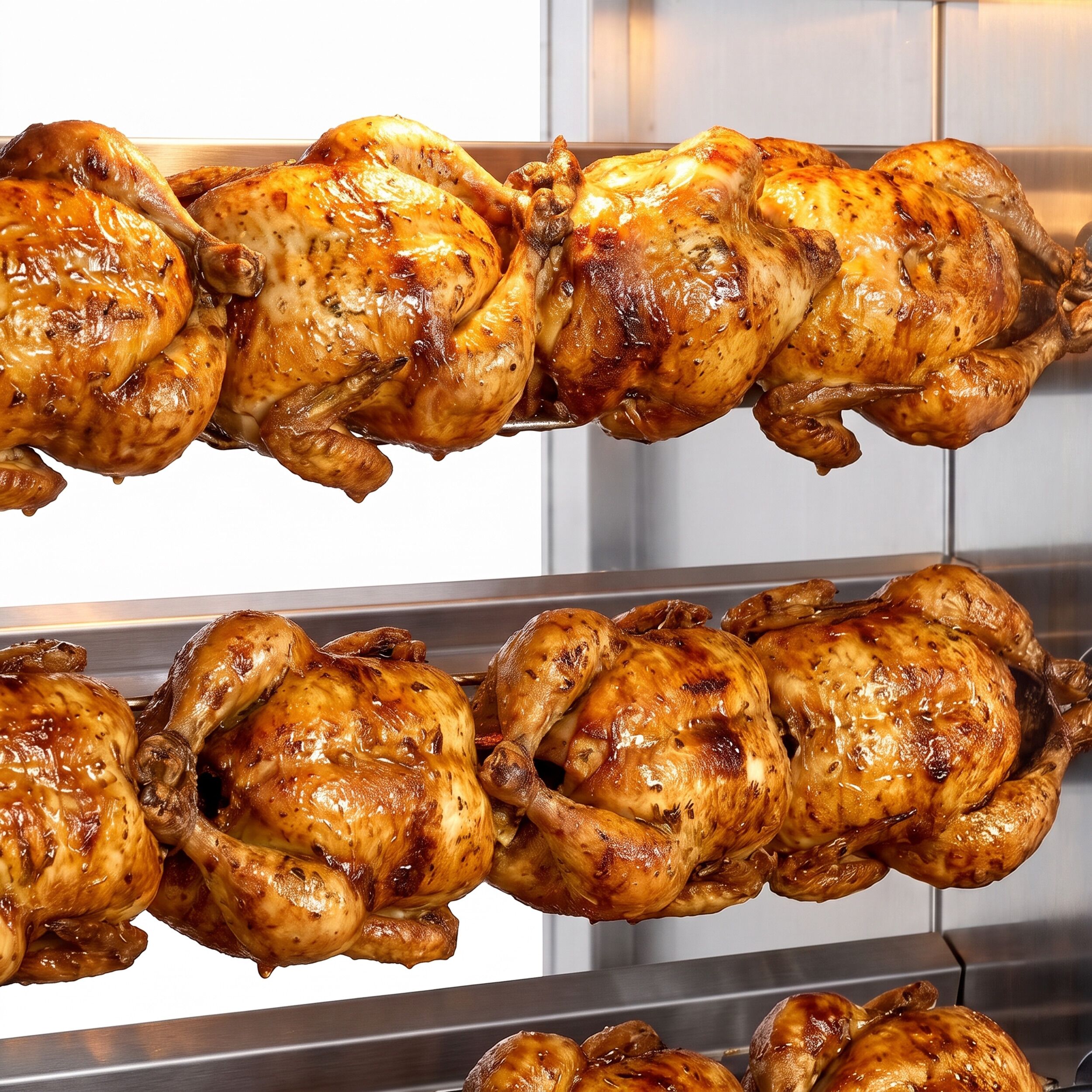 Gas kippengrill - 34,8kW - 6 spitten voor 36 kippen - crème