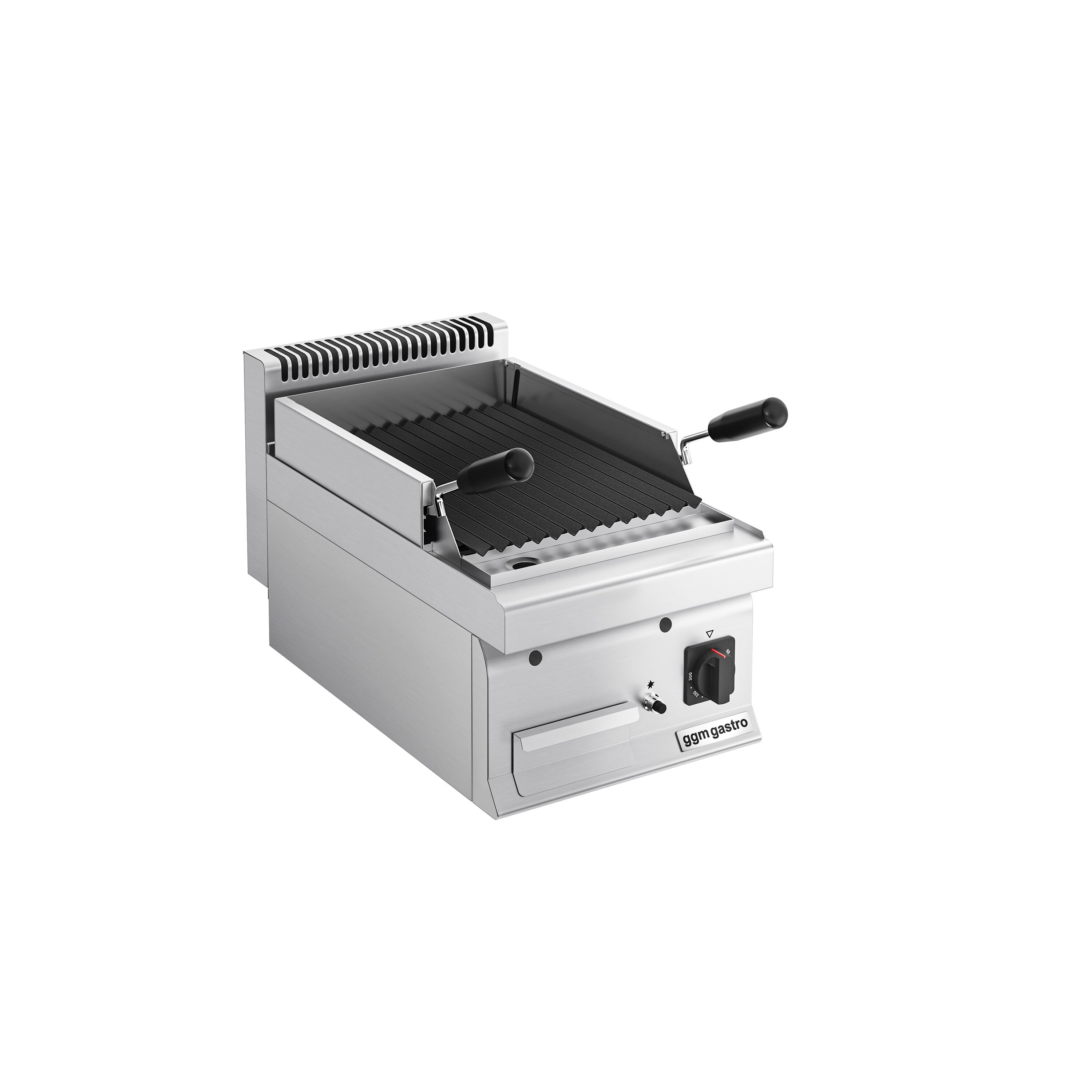 Grill à pierre de lave à gaz – 7 kW – grille inclinable