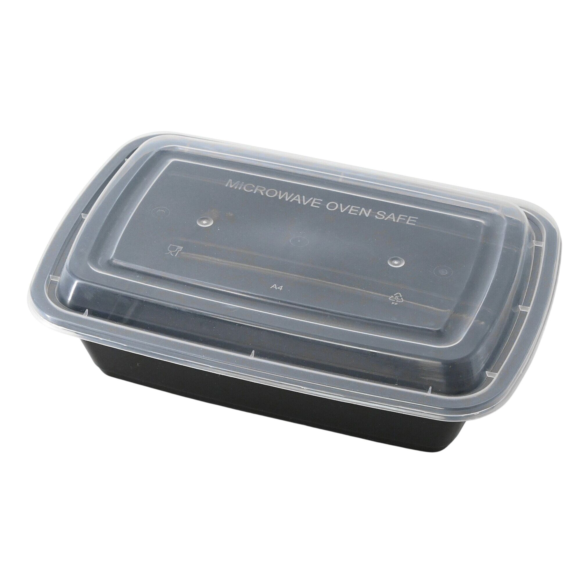 (300 pcs) Barquette réutilisable - Rectangulaire - Transparent