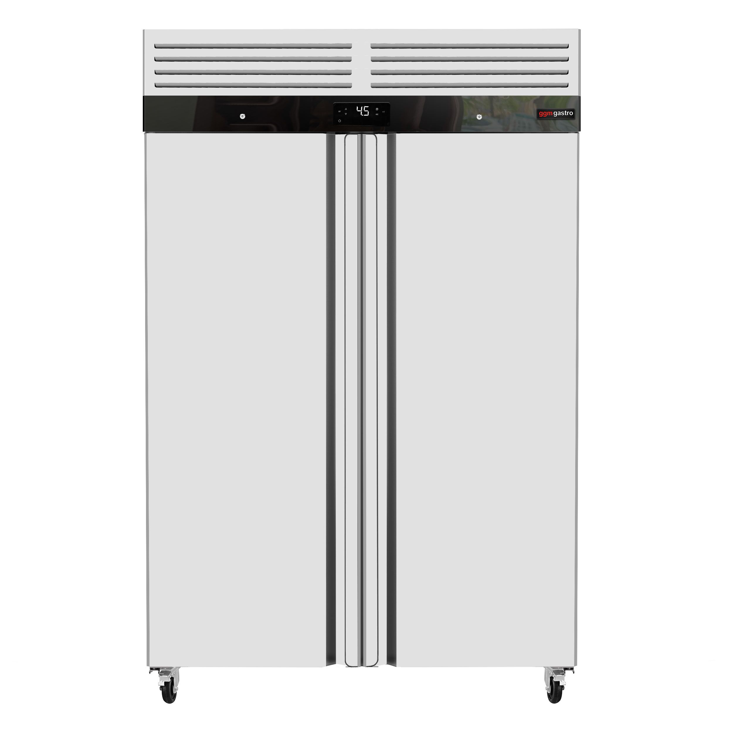 Armoire réfrigérée positive en acier inoxydable ECO – 1200 litres – avec 2 portes en inox – intérieur de la porte en plastique