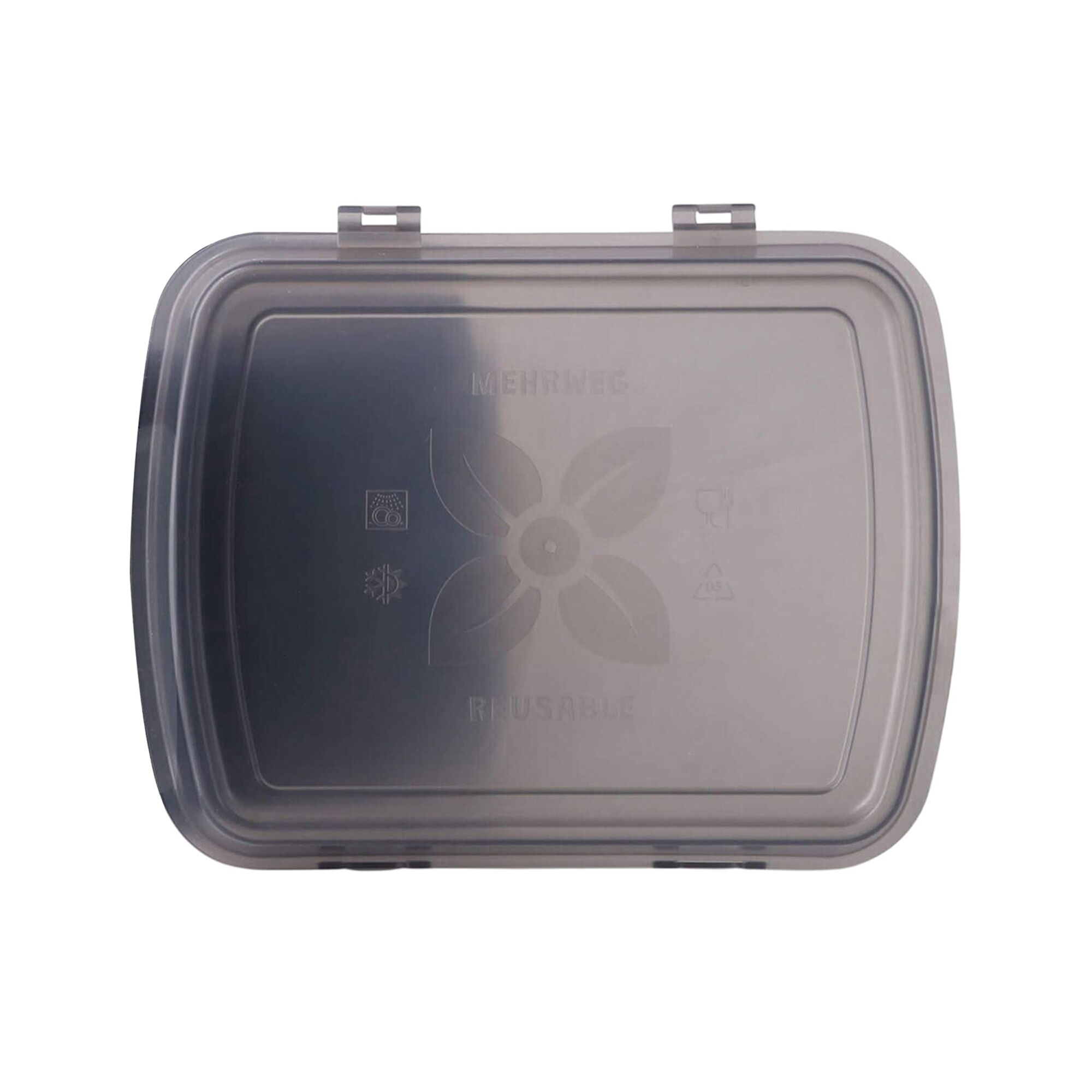 (60 pcs) Couvercle réutilisable - 245x200mm - Gris - compatible avec couvercle barquette 245x200mm