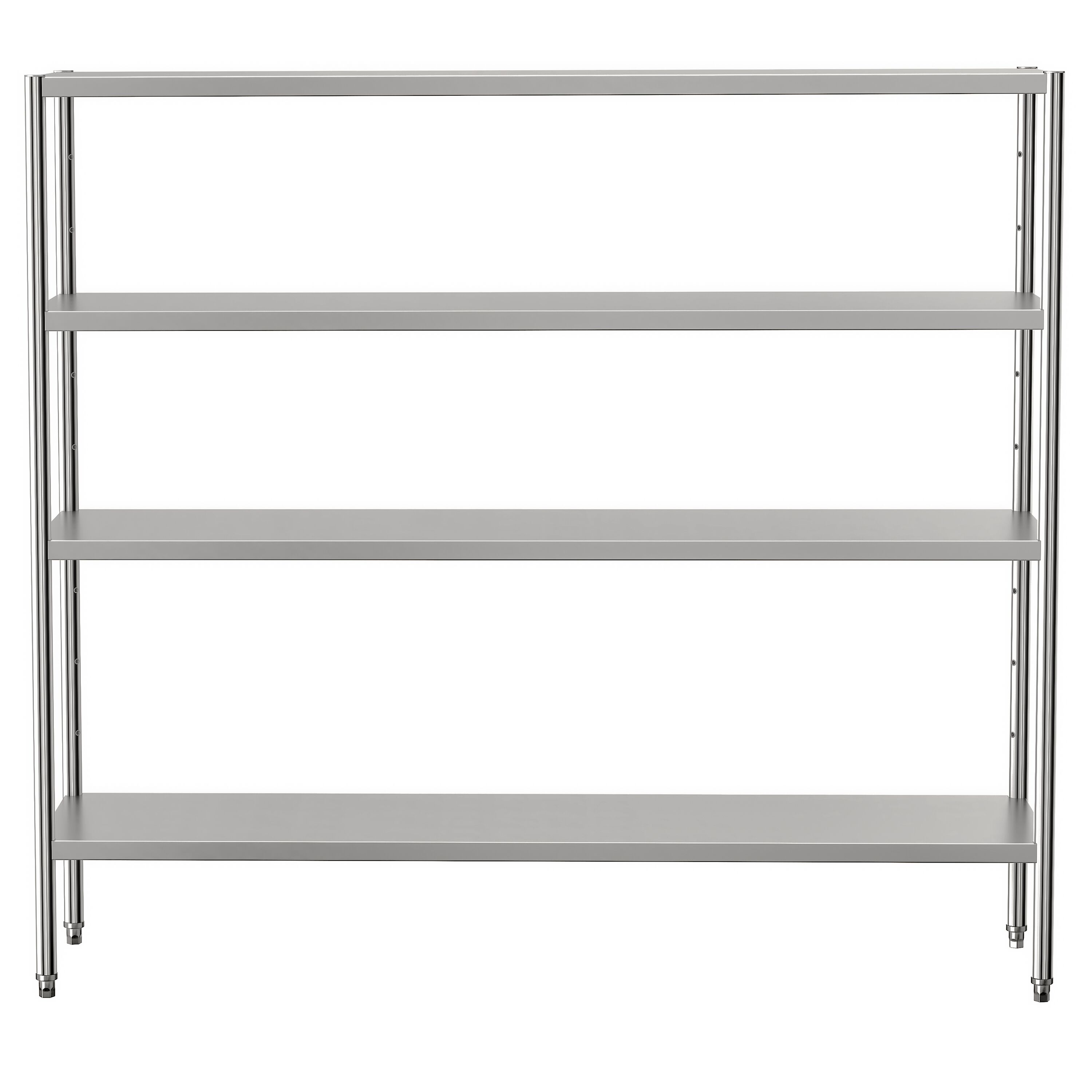 Étagère en inox ECO - 2000 x 500 mm - avec 4 étagères (réglables)