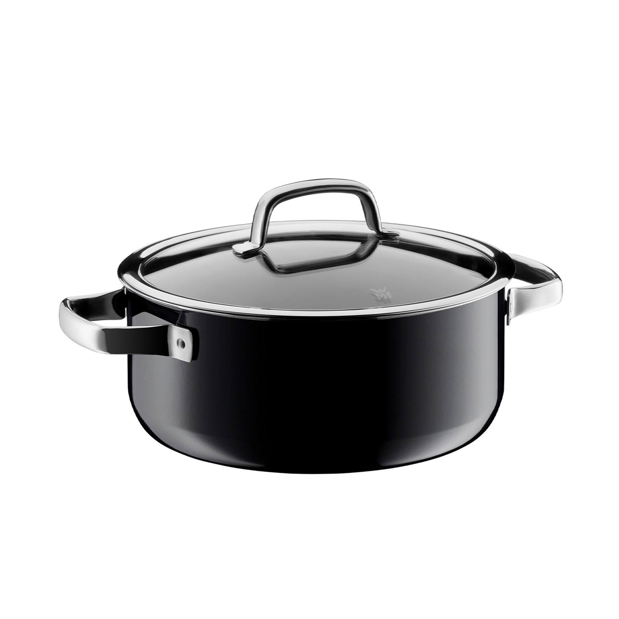 WMF | Fusiontec Mineral – Cocotte – Ø 240 mm – 4,4 litres – avec couvercle en verre – Noir