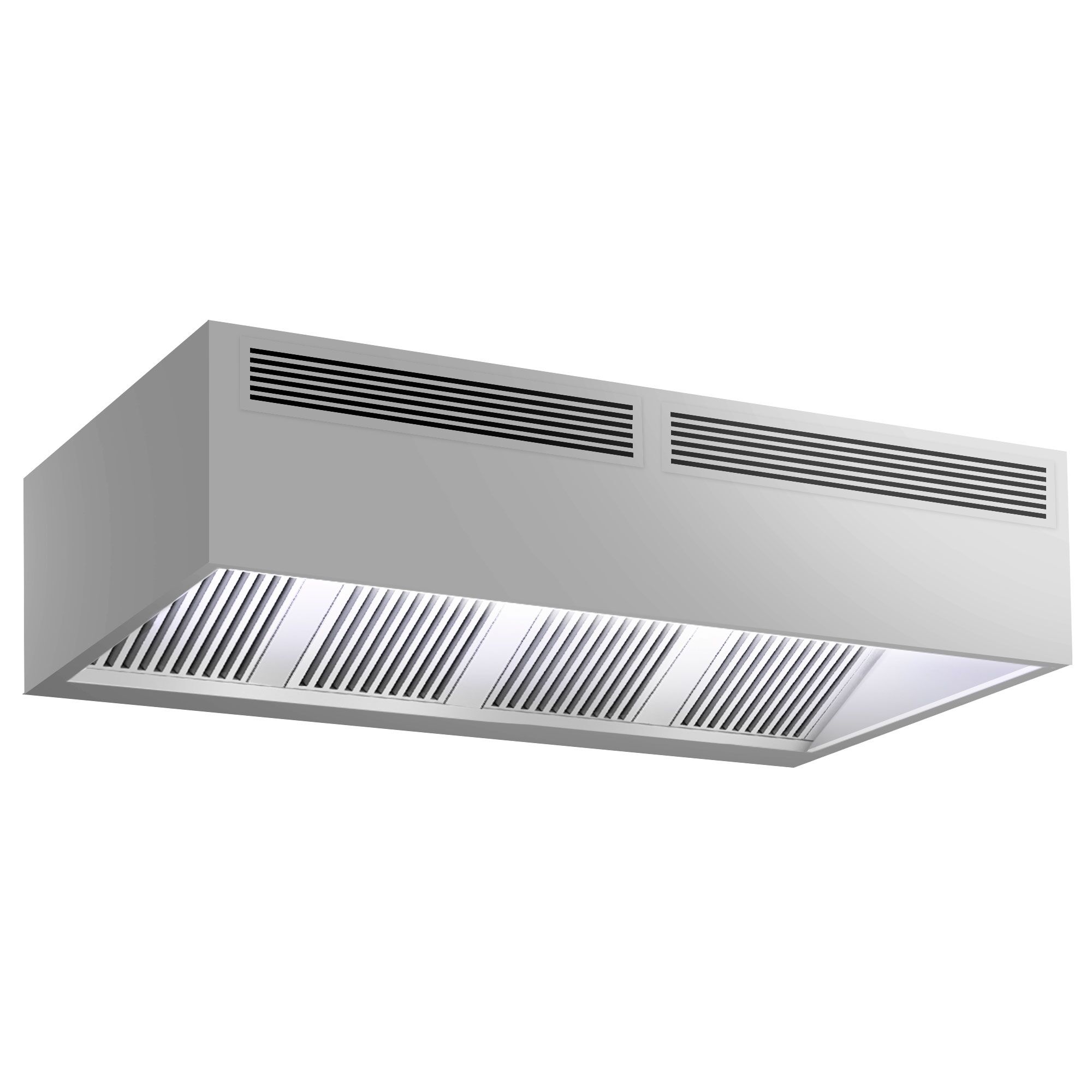 Hotte caisson à induction – 2400 mm – sans moteur – avec filtre