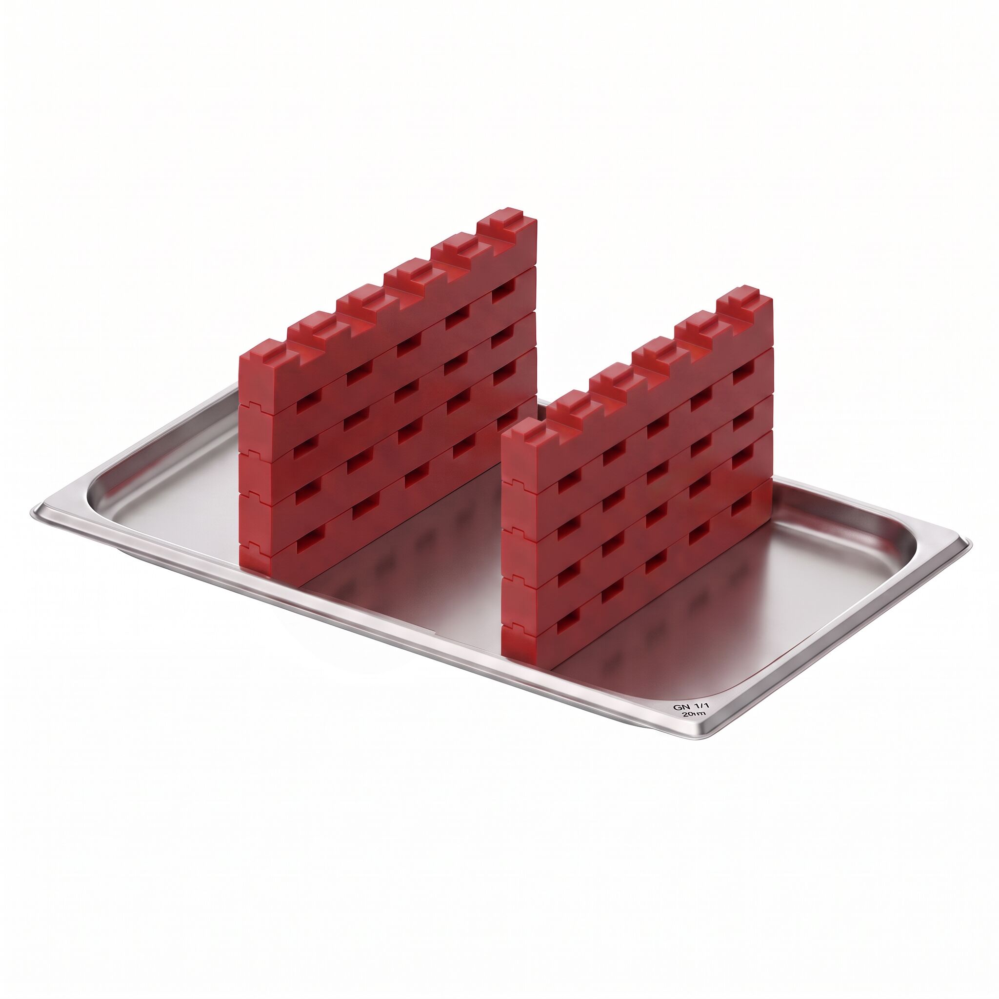 Kebab skewer holder – stackable – holds up to 25 kebab skewers – (polyethylene)