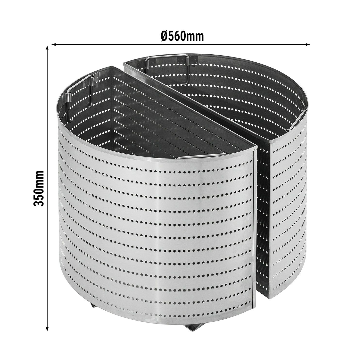 2x GN 1/2 Fryer Basket PREMIUM - Ø560xH350mm - 100L - GN 1/1 - Series PREMIUM