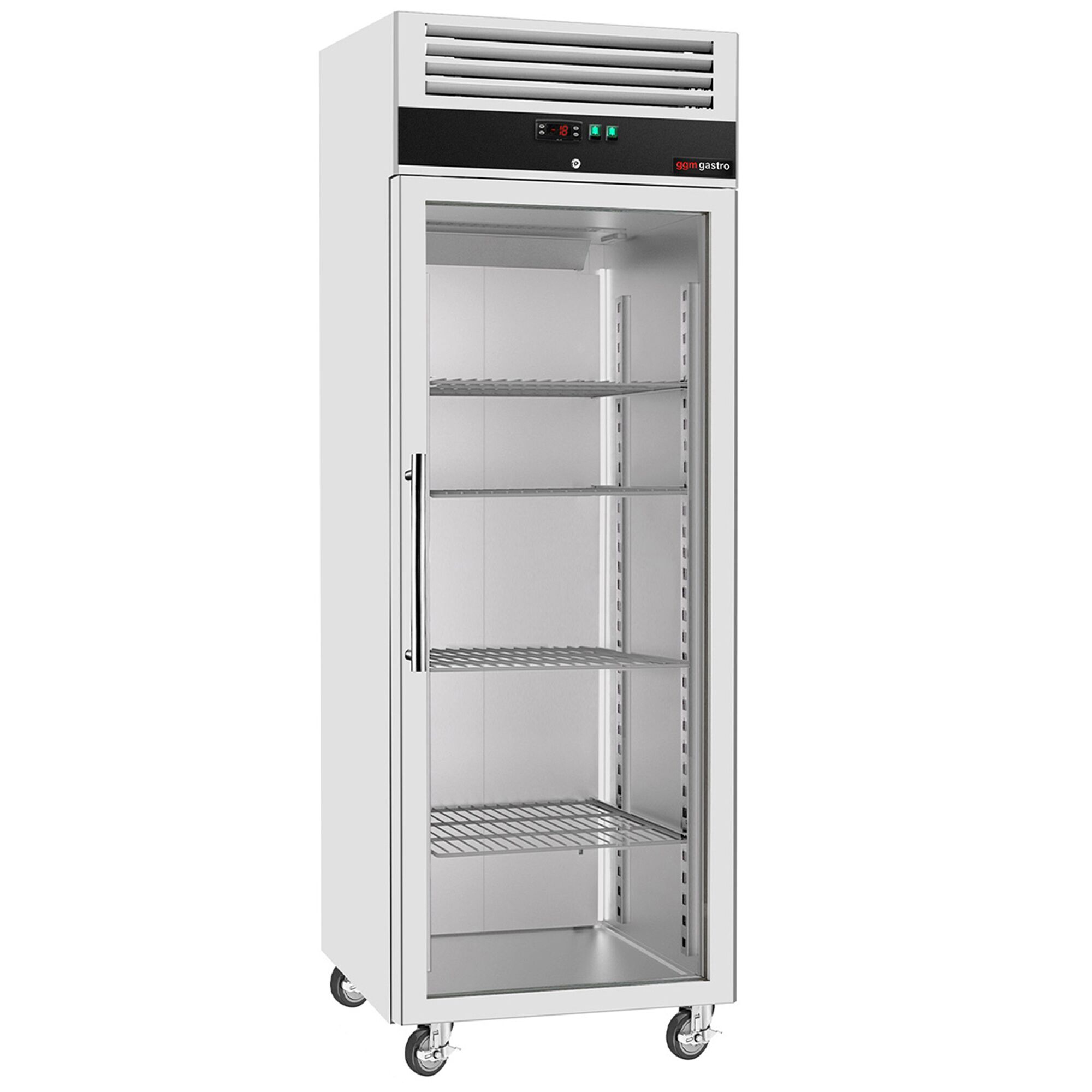 Armoire réfrigérée négative en acier inoxydable inox ECO – 600 litres – avec 1 porte vitrée