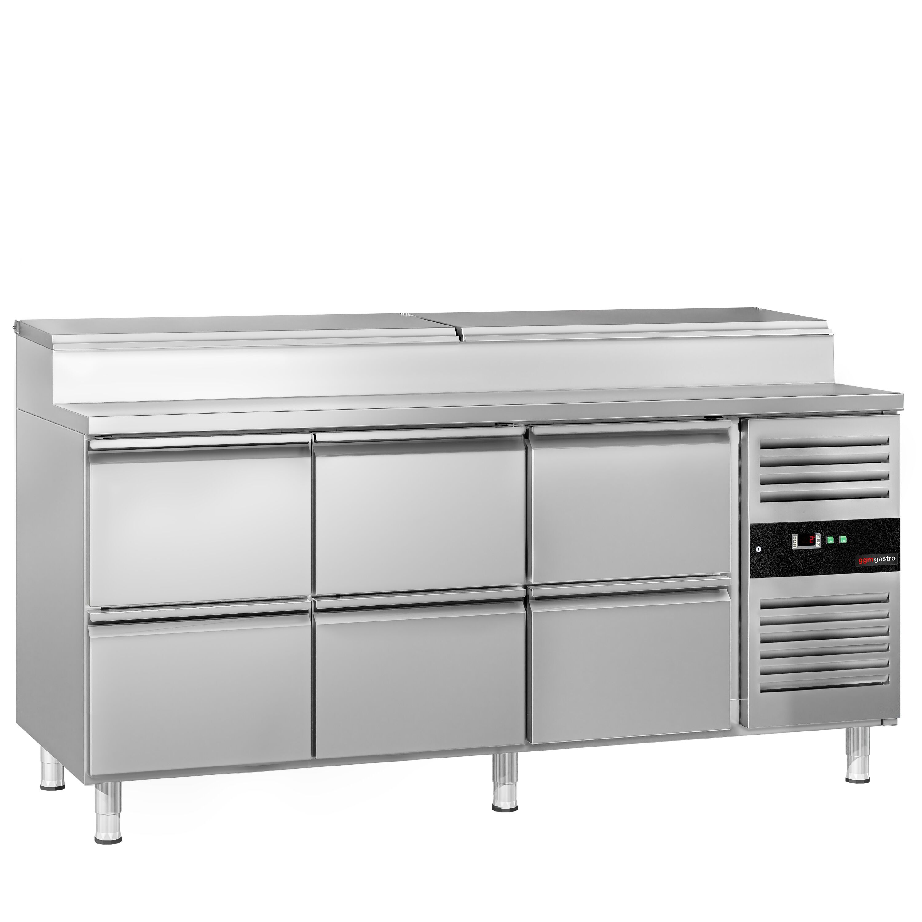 Zubereitungstisch PREMIUM - 1800mm - 10x GN 1/3 - 6 Schubladen