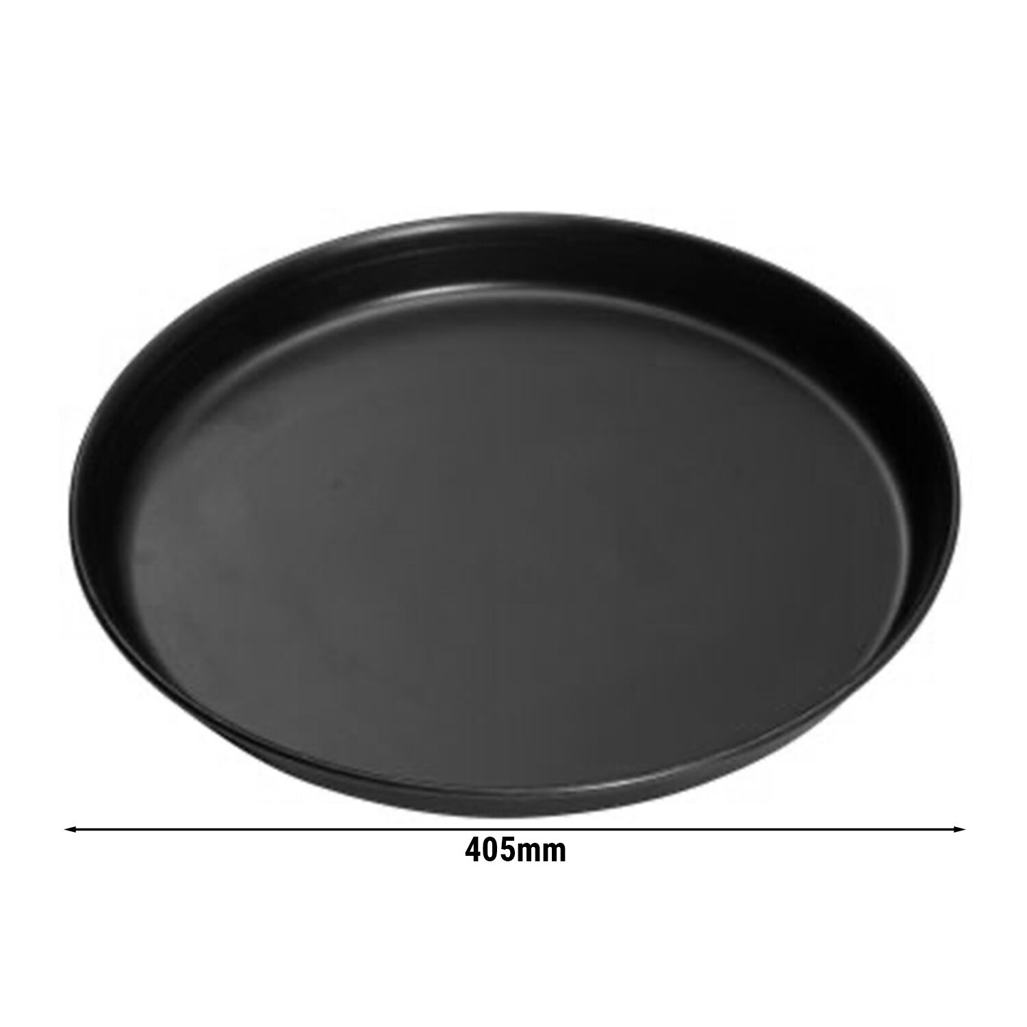 Plaque à pizza - tôle noire - Ø 405 mm
