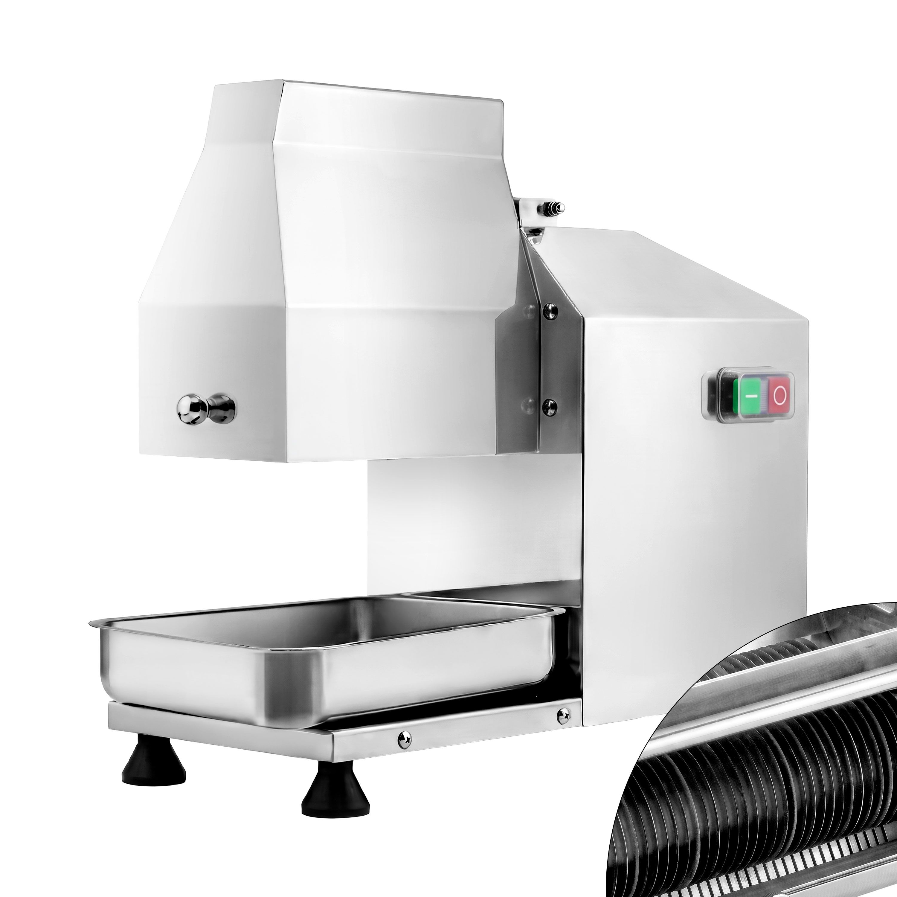 Commercial Tabletop Electric Meat Strip Cutter – 4 mm strip width - 350 W - AISI 304 stainless steel