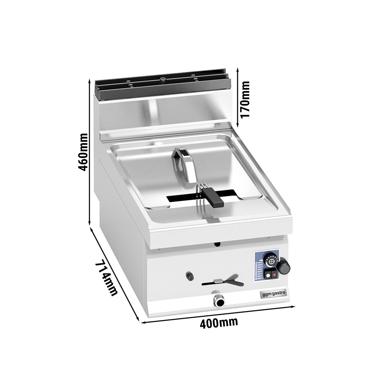 Friteuse à gaz – 10 litres – 6,9 kW